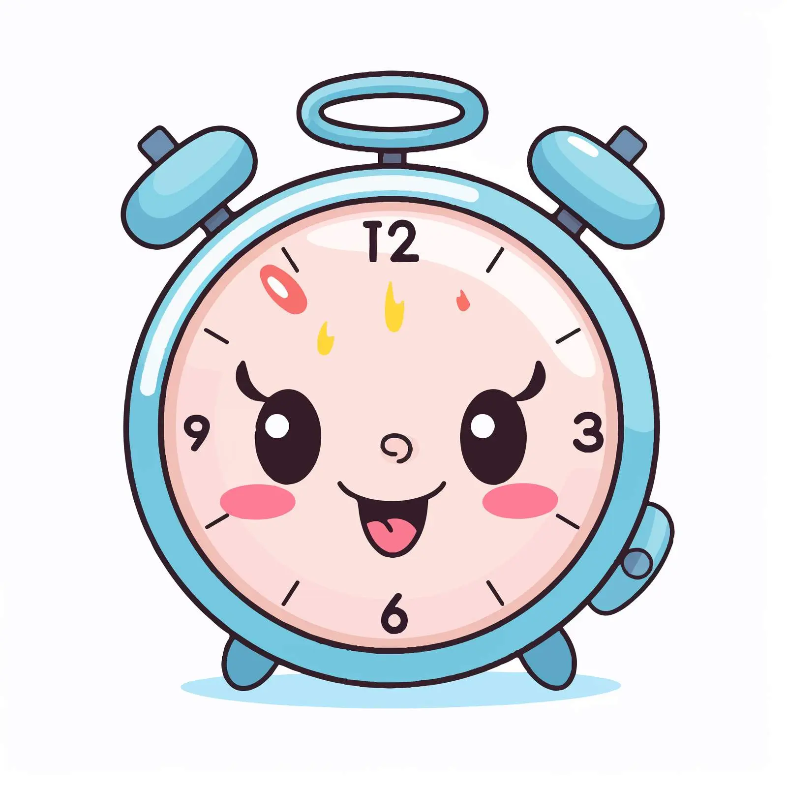 Learning Time on the Clock Educational Worksheet — free download from Dotvec