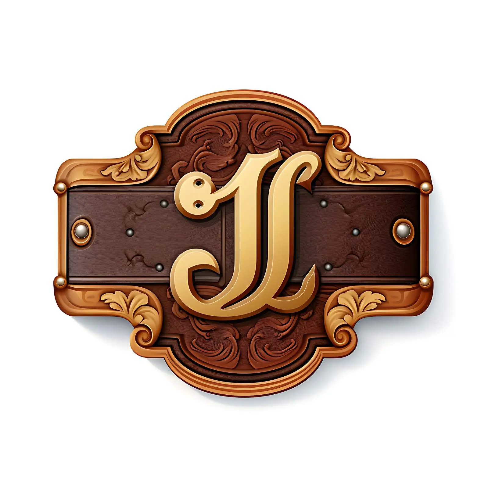 Vintage Leather Label with Letter J Design — free download from Dotvec