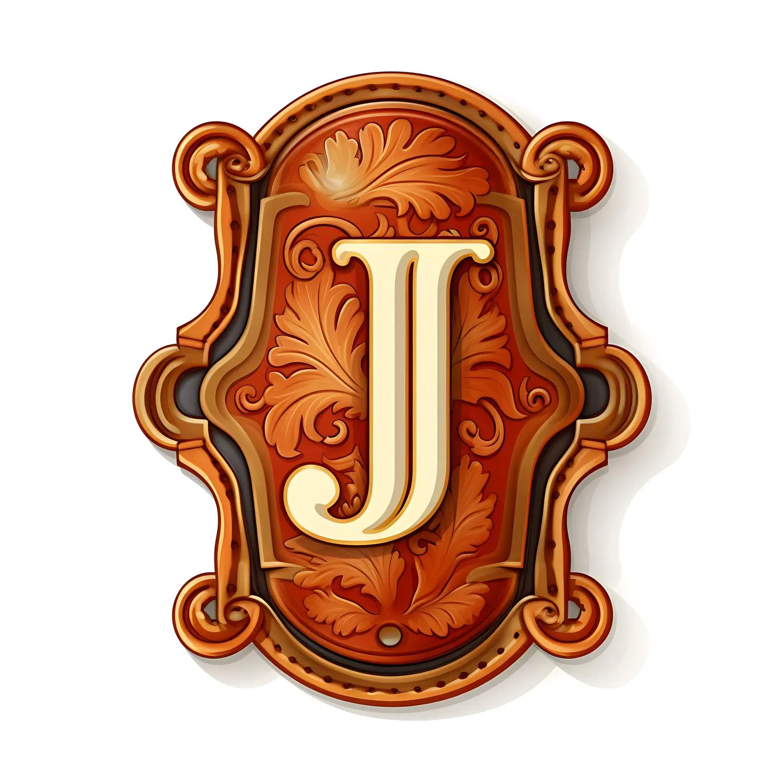 Vintage Leather Label with Latin Letter J — free download from Dotvec