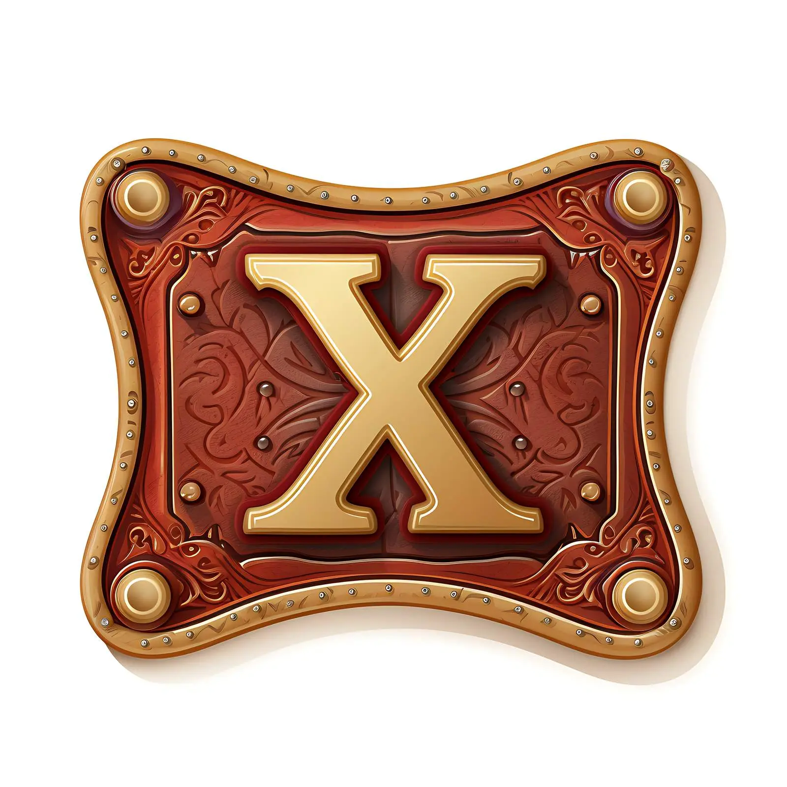 Vintage Leather Label with Letter X Design — free download from Dotvec