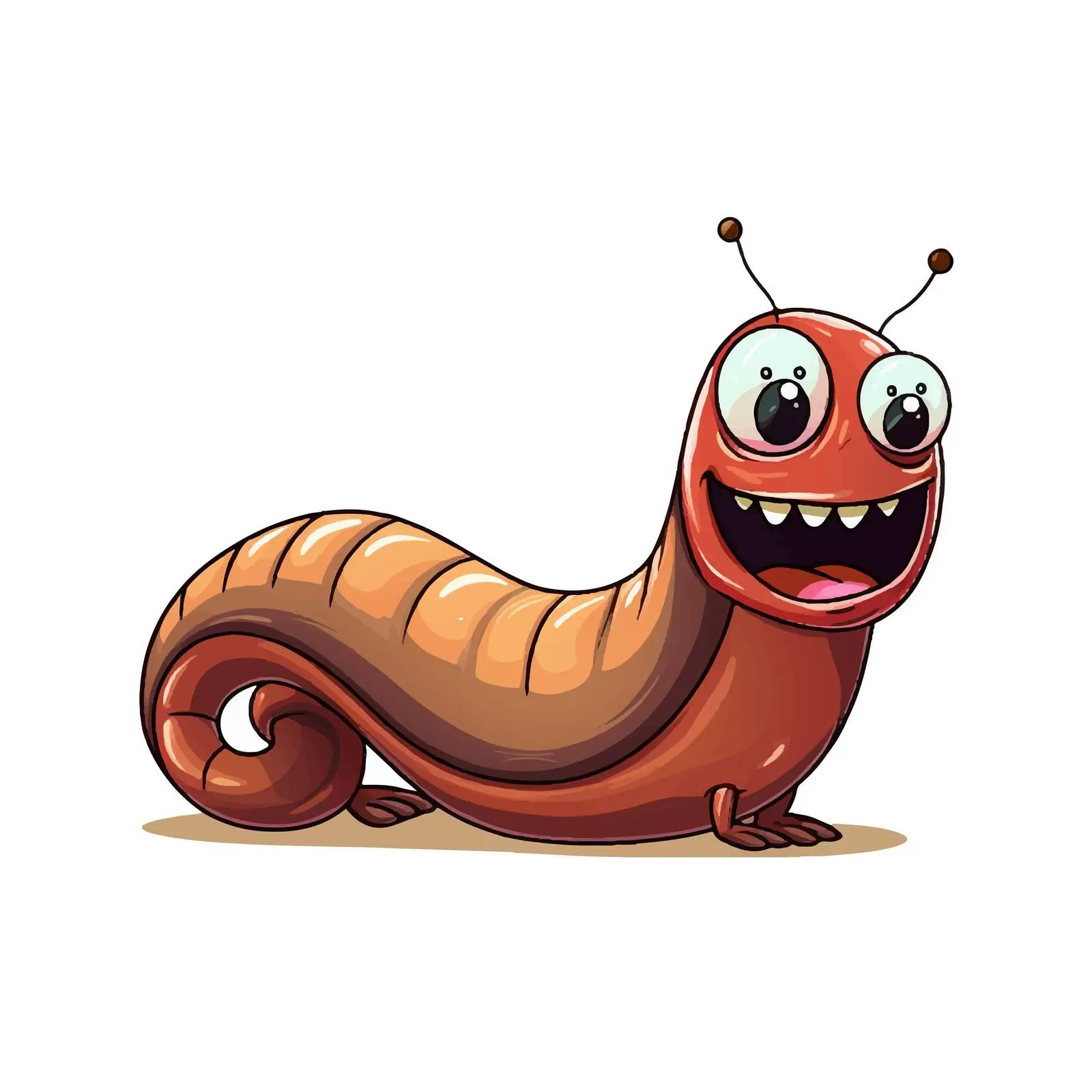 Cute Leech Cartoon Vector Illustration — free download from Dotvec