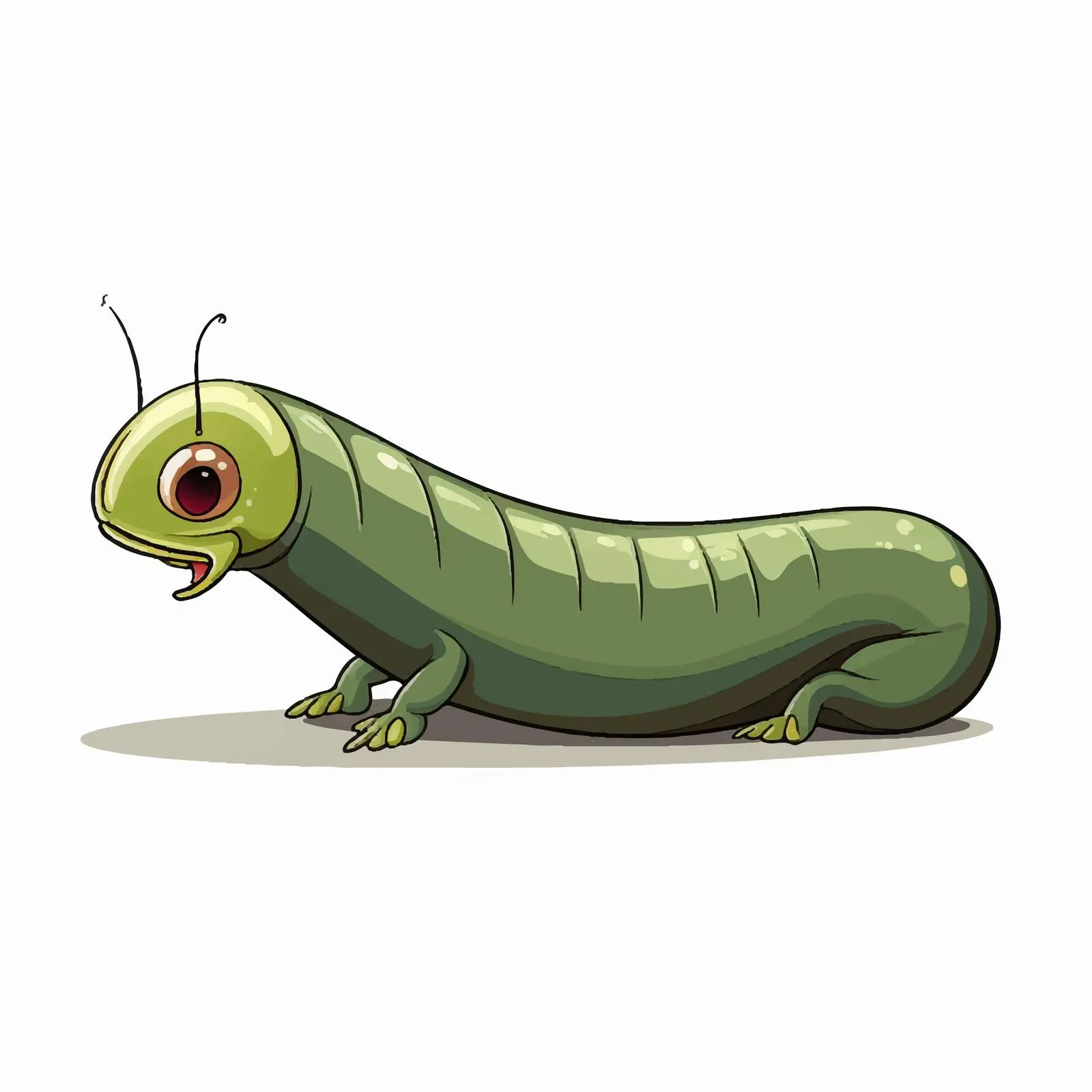 Colorful Cartoon Vector Illustration of Leech — free download from Dotvec