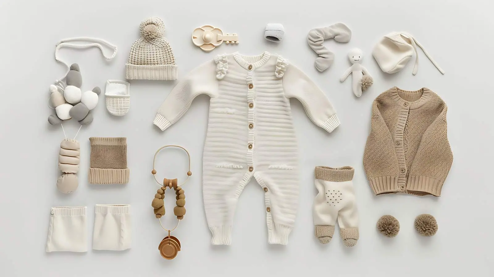 Newborn Baby Clothes Set including Leggings and Sweater — free download from Dotvec