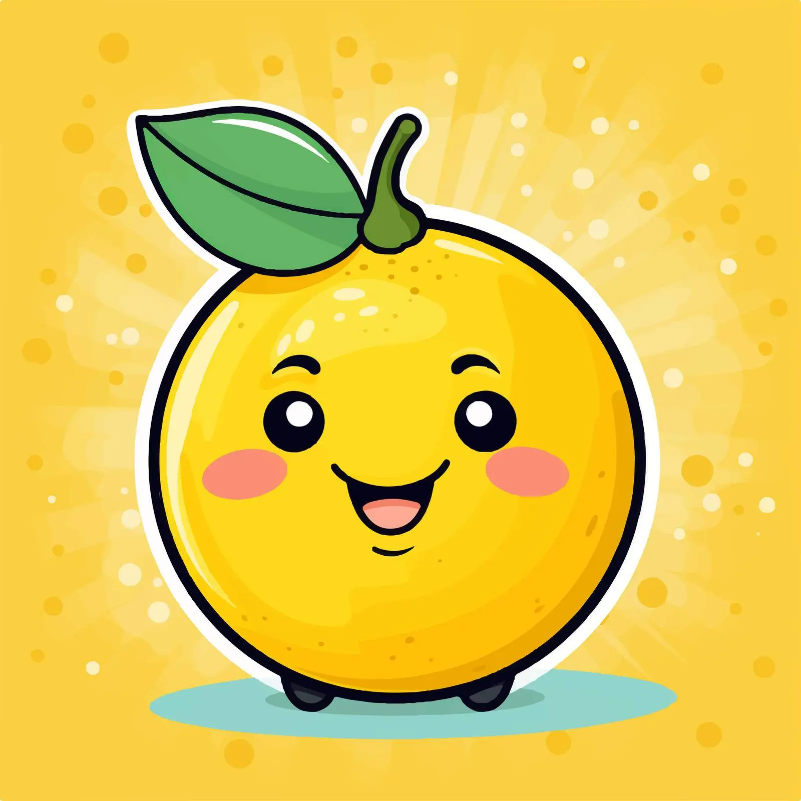 Lemon Cartoon Illustration in Comic Style — free download from Dotvec