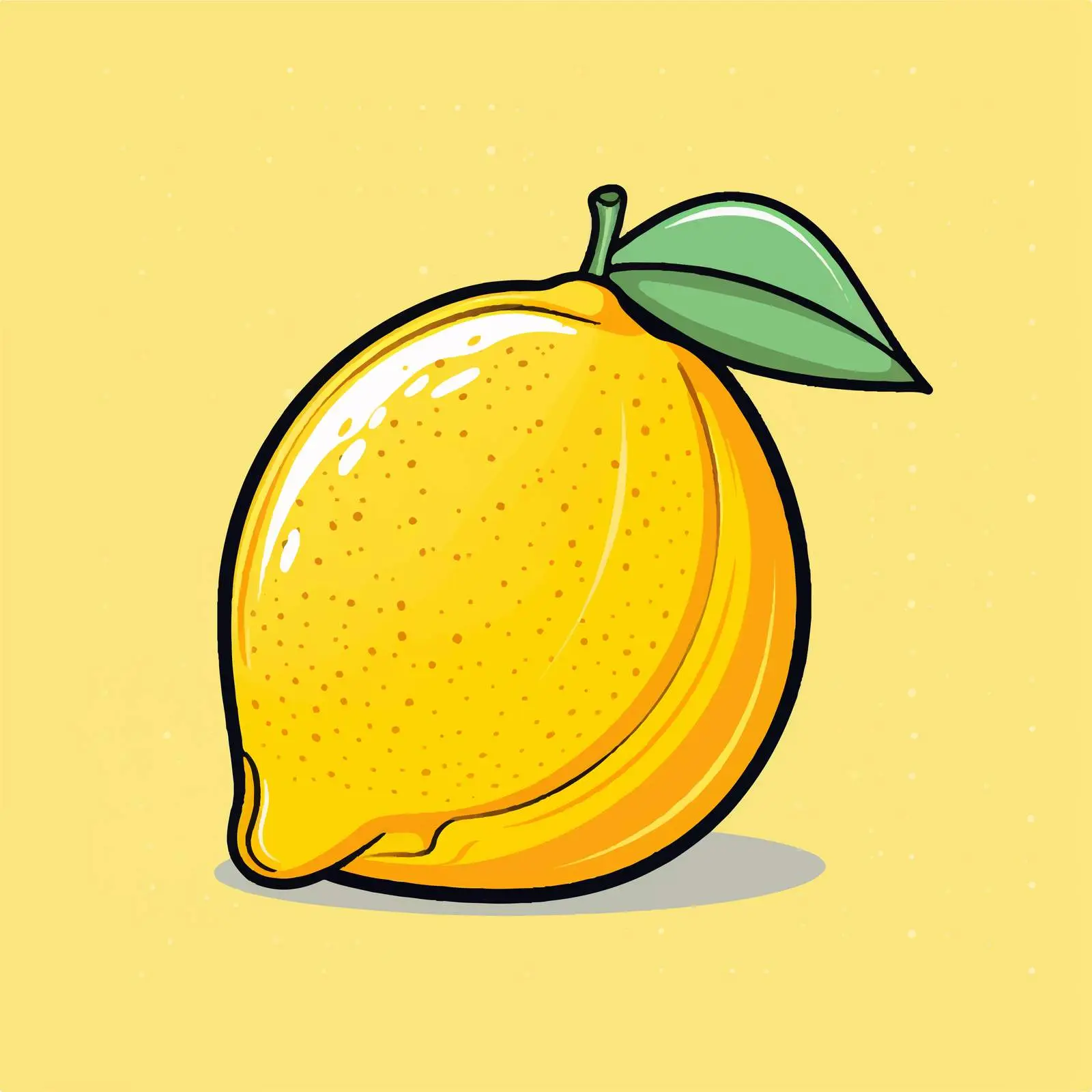 Cartoon Lemon Illustration in Comic Style — free download from Dotvec