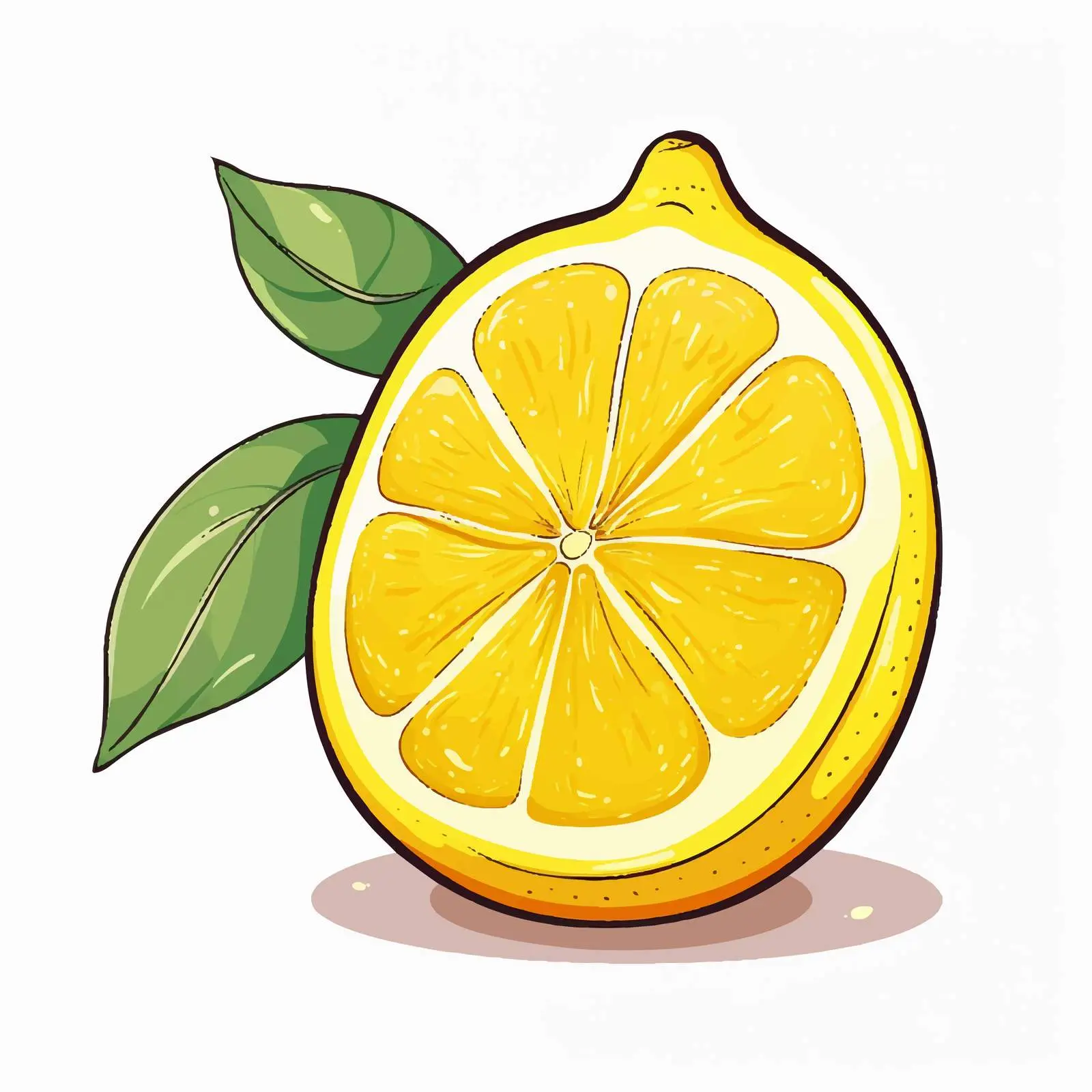 Cartoon Lemon Illustration in Comic Style — free download from Dotvec