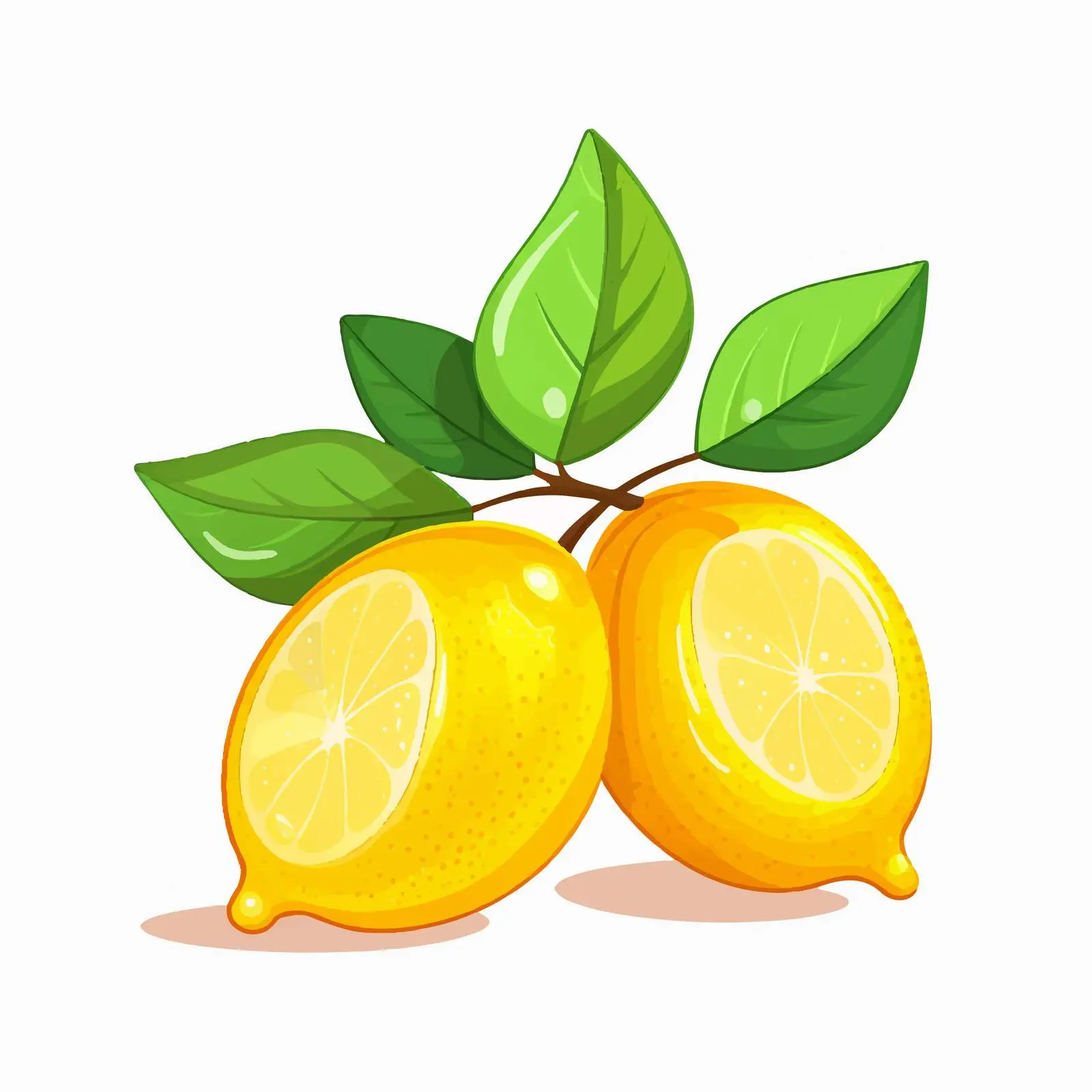 Cartoon Lemon Vector Illustration Isolated on White — free download from Dotvec