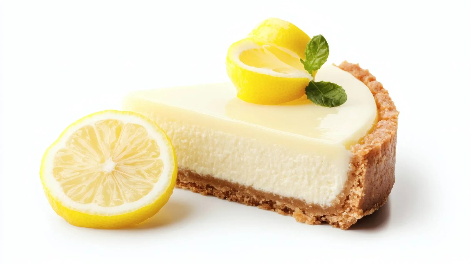 Lemon Cheesecake on White Background — free download from Dotvec