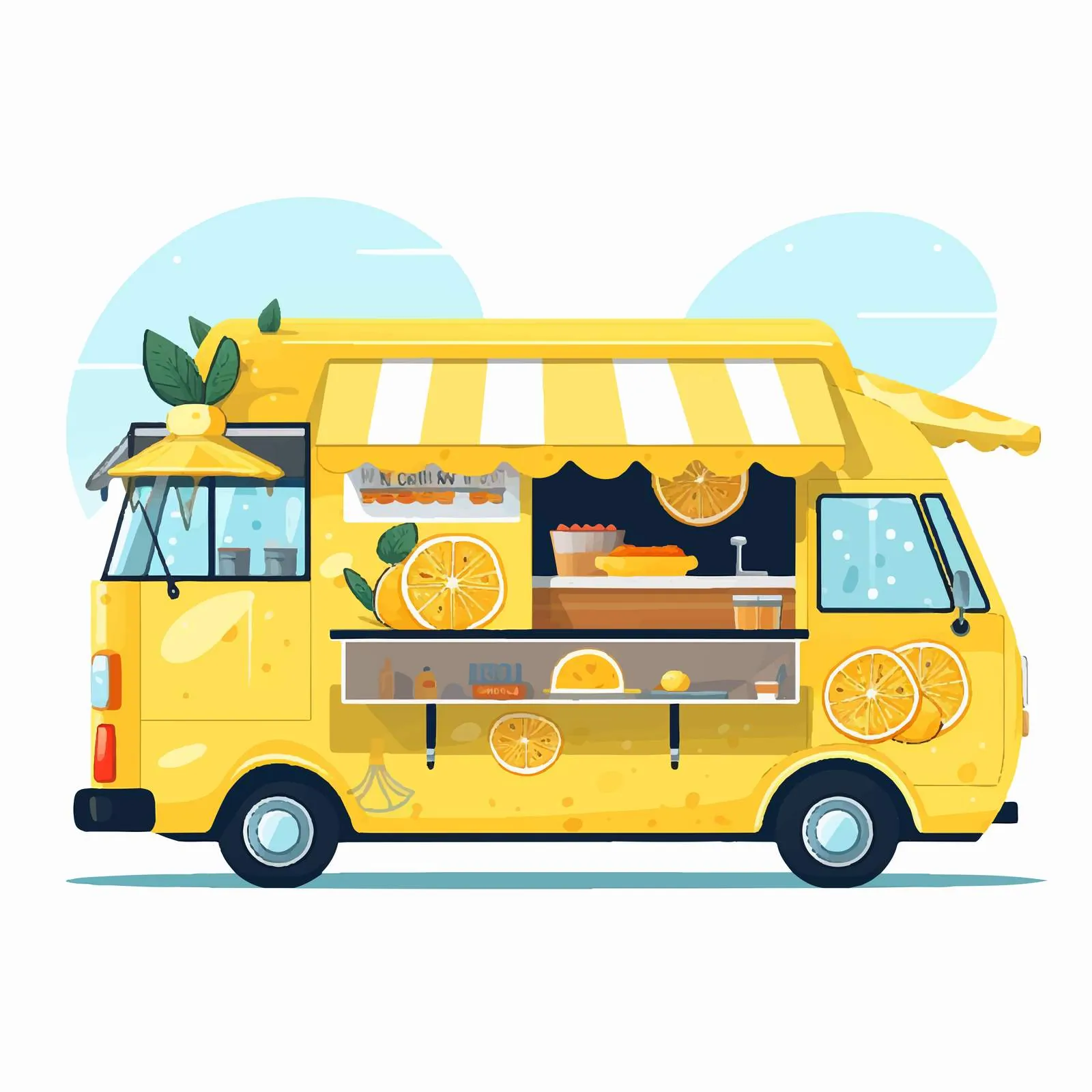 Mobile Lemonade Truck Cafe on the Street — free download from Dotvec