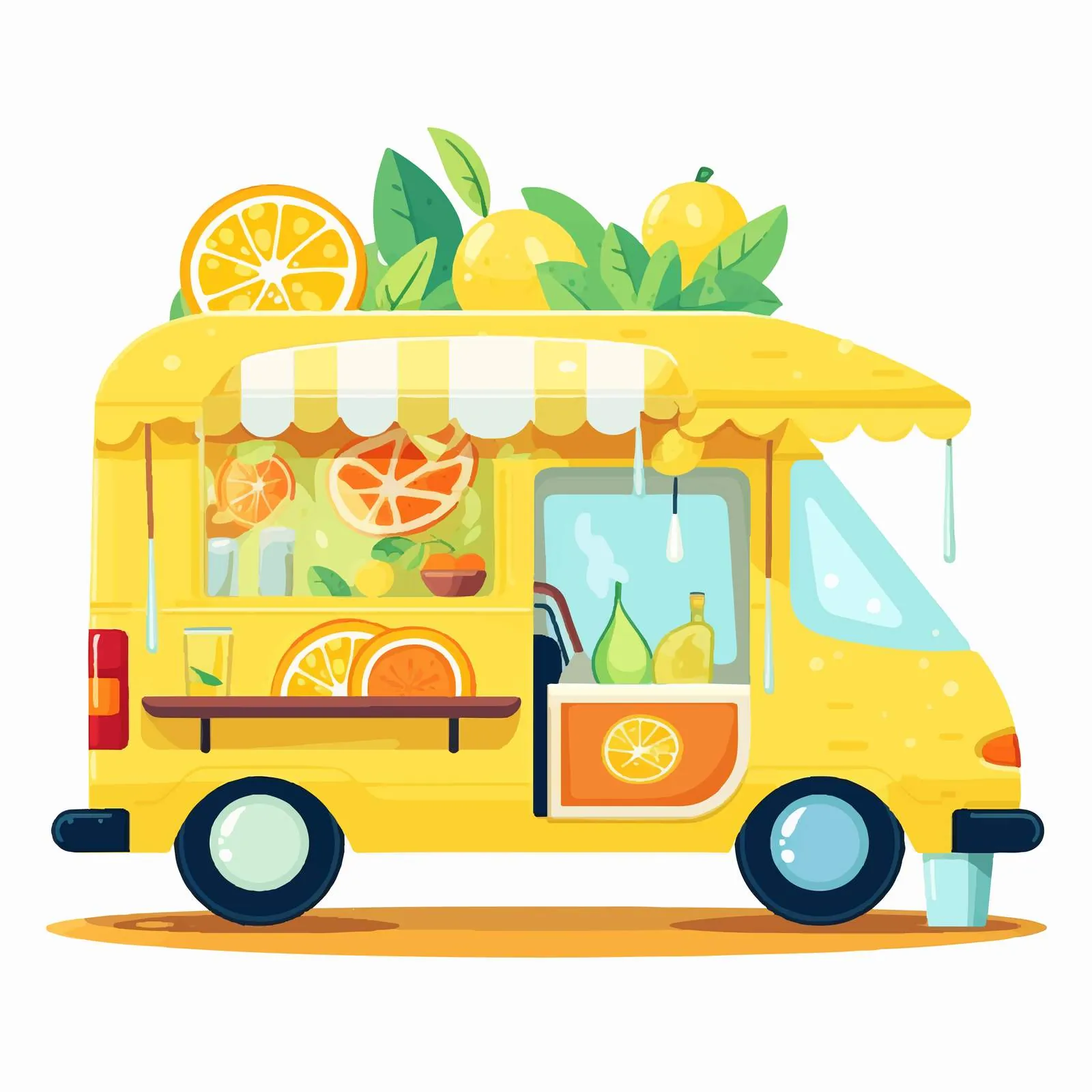Vibrant Lemonade Truck Street Food Cafe – free food marketing image from Dotvec