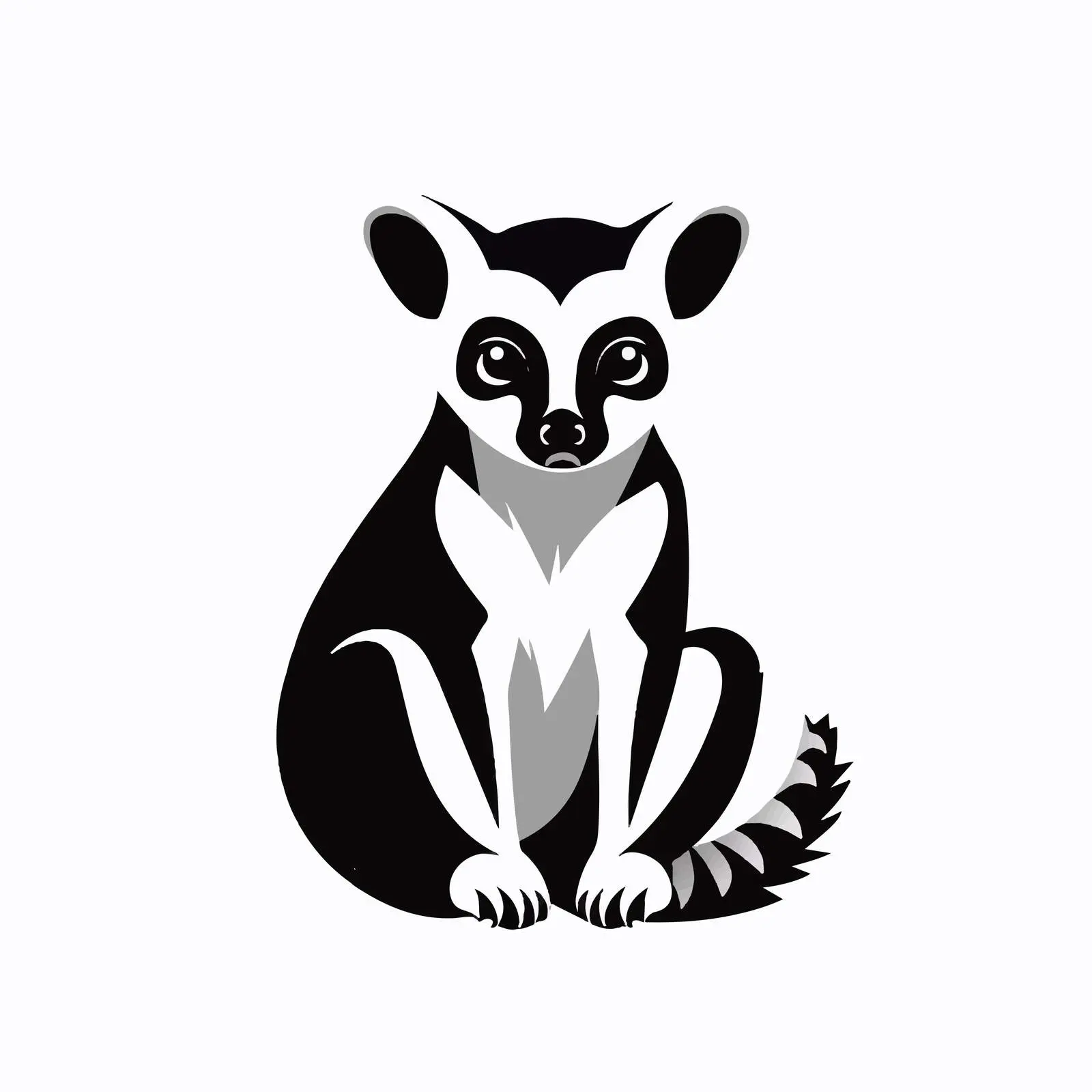 Modern Lemur Logo Vector with Clean Silhouette – free leap image from Dotvec