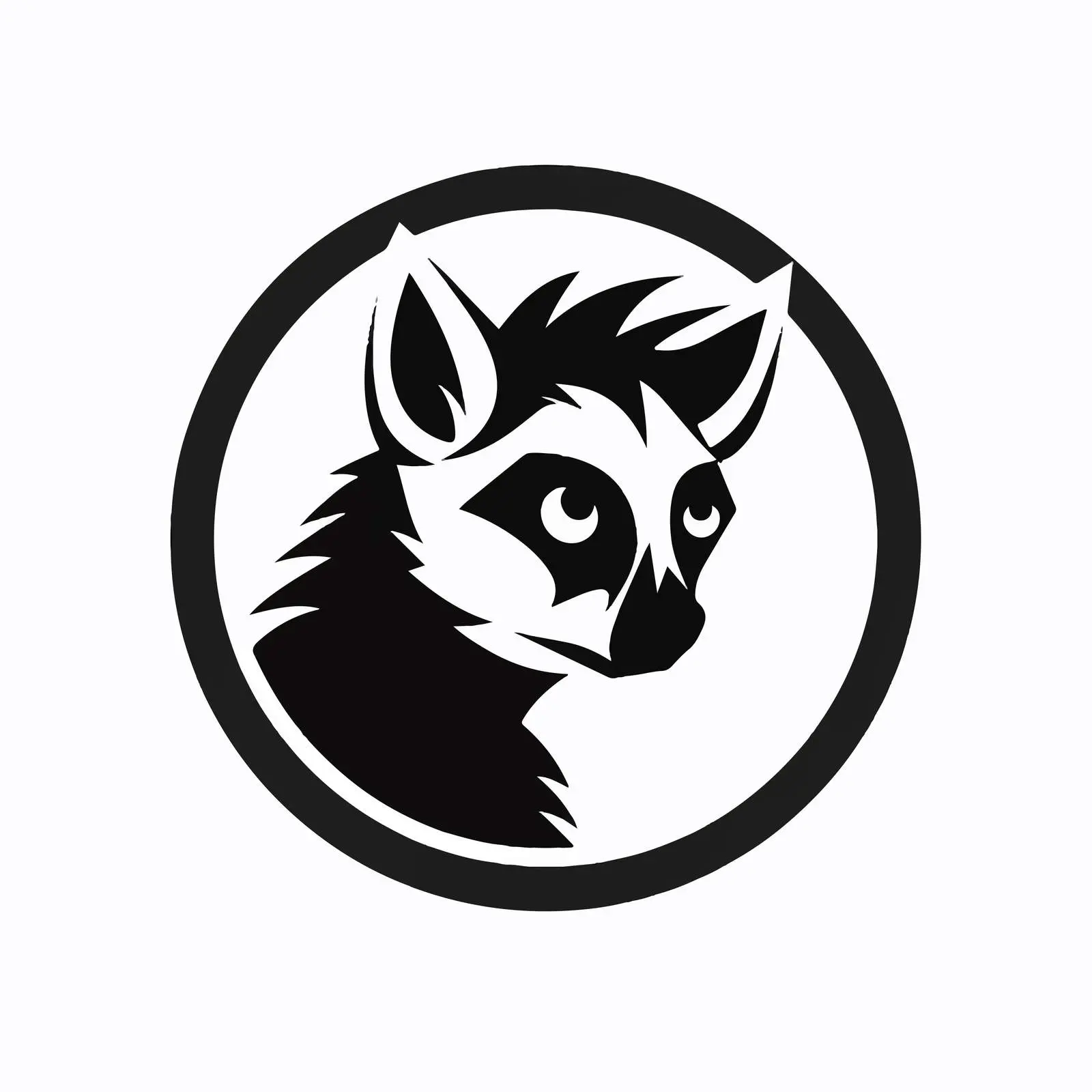 Modern Lemur Logo Vector with Clean Silhouette – free printable vector image from Dotvec