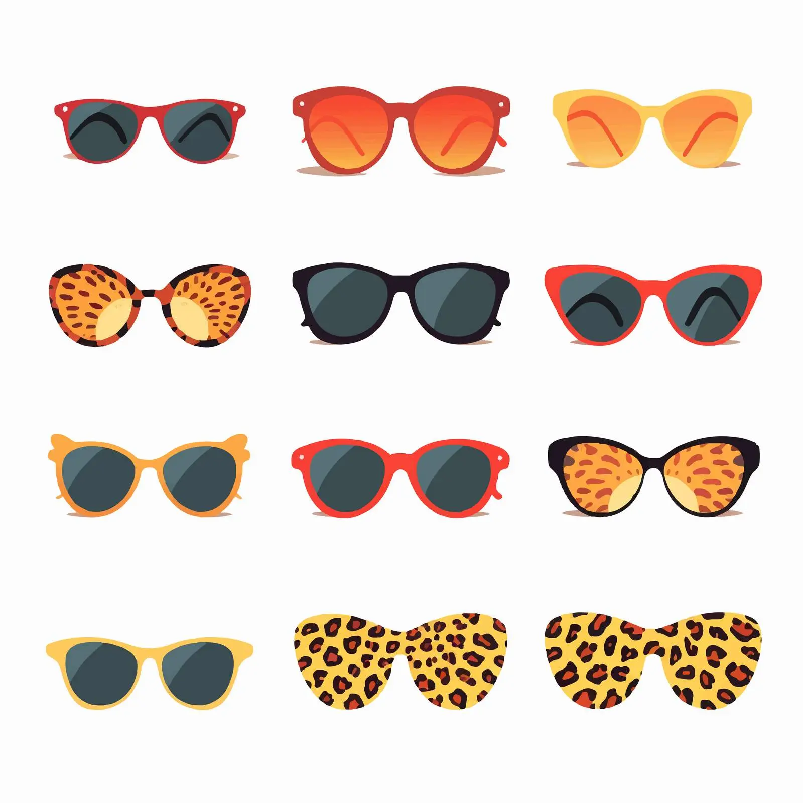 Leopard Pattern Sunglasses Safari Silhouettes Vector — free download from Dotvec