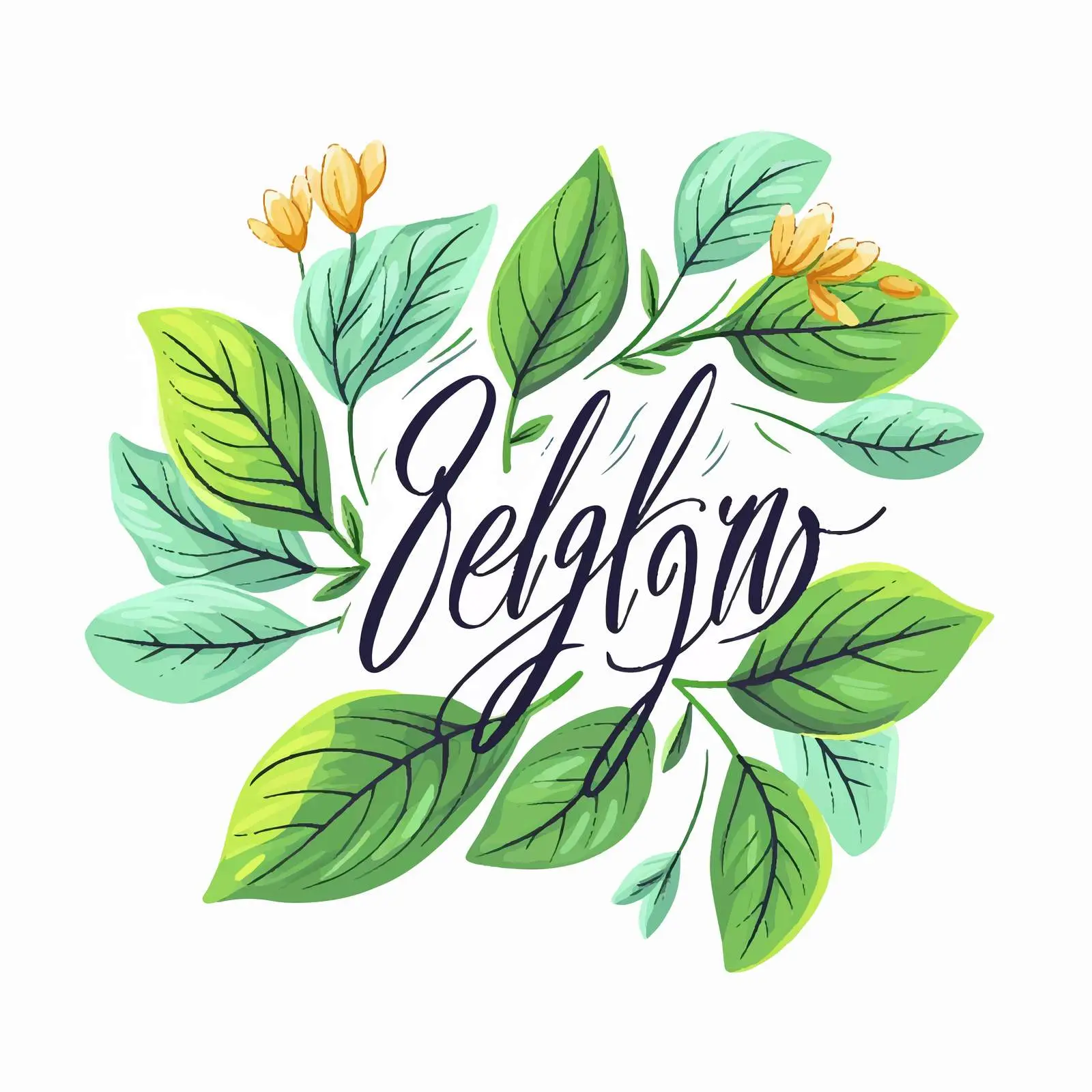 Let Spring Begin Calligraphic Lettering Design — free download from Dotvec