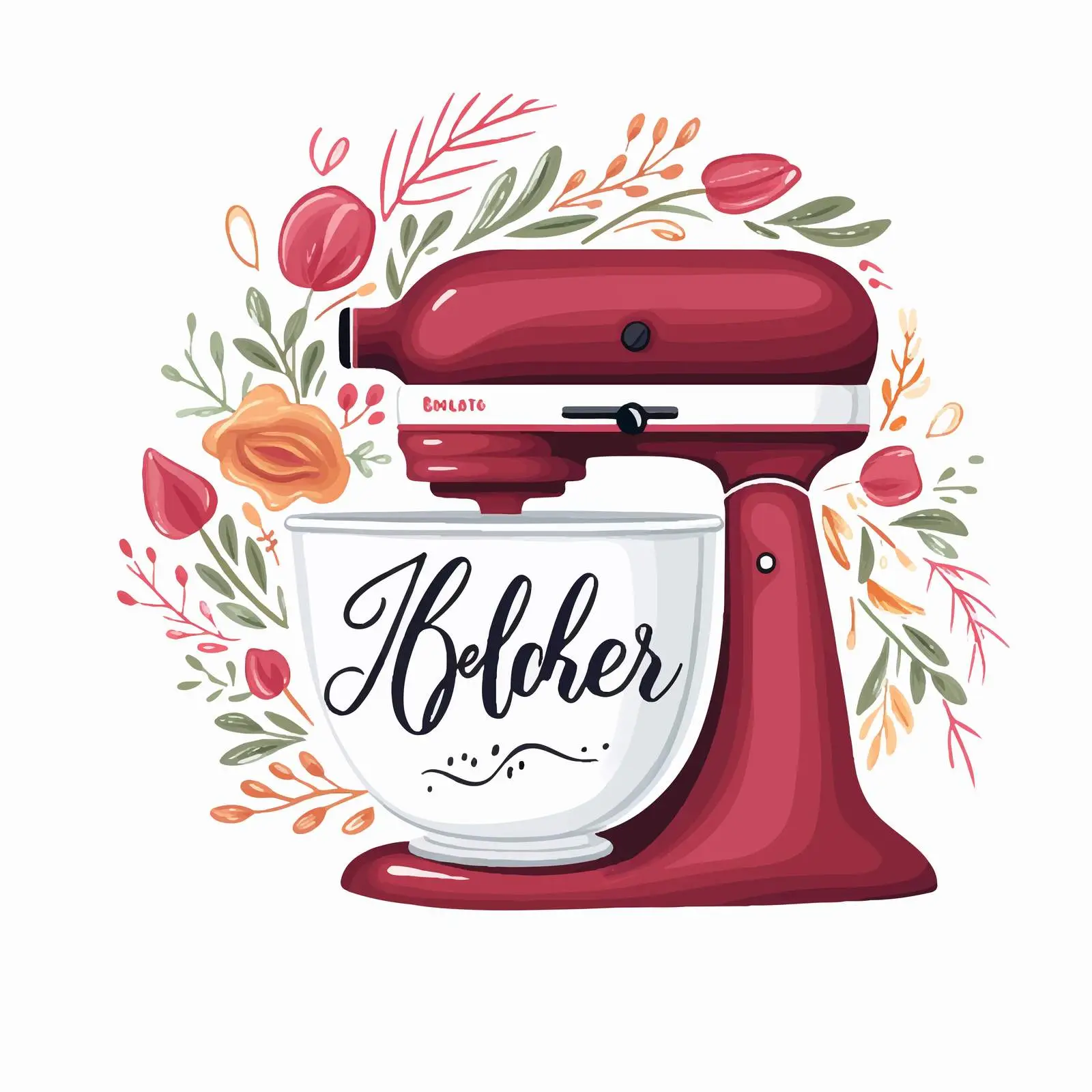 Lets Bake Motivational Handwritten Slogan — free download from Dotvec