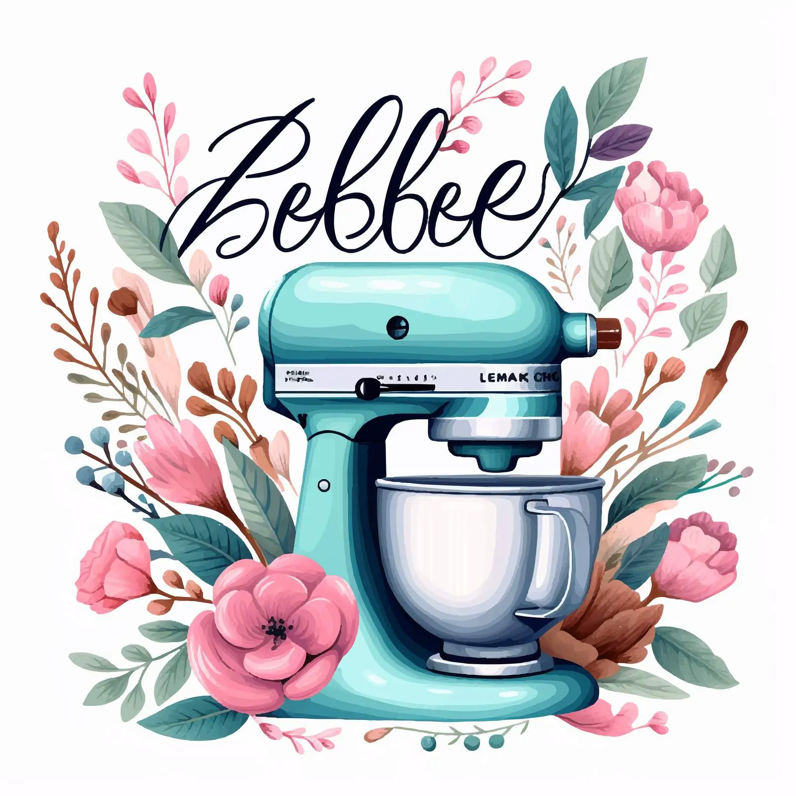 Lets Bake Handwritten Motivational Slogan — free download from Dotvec