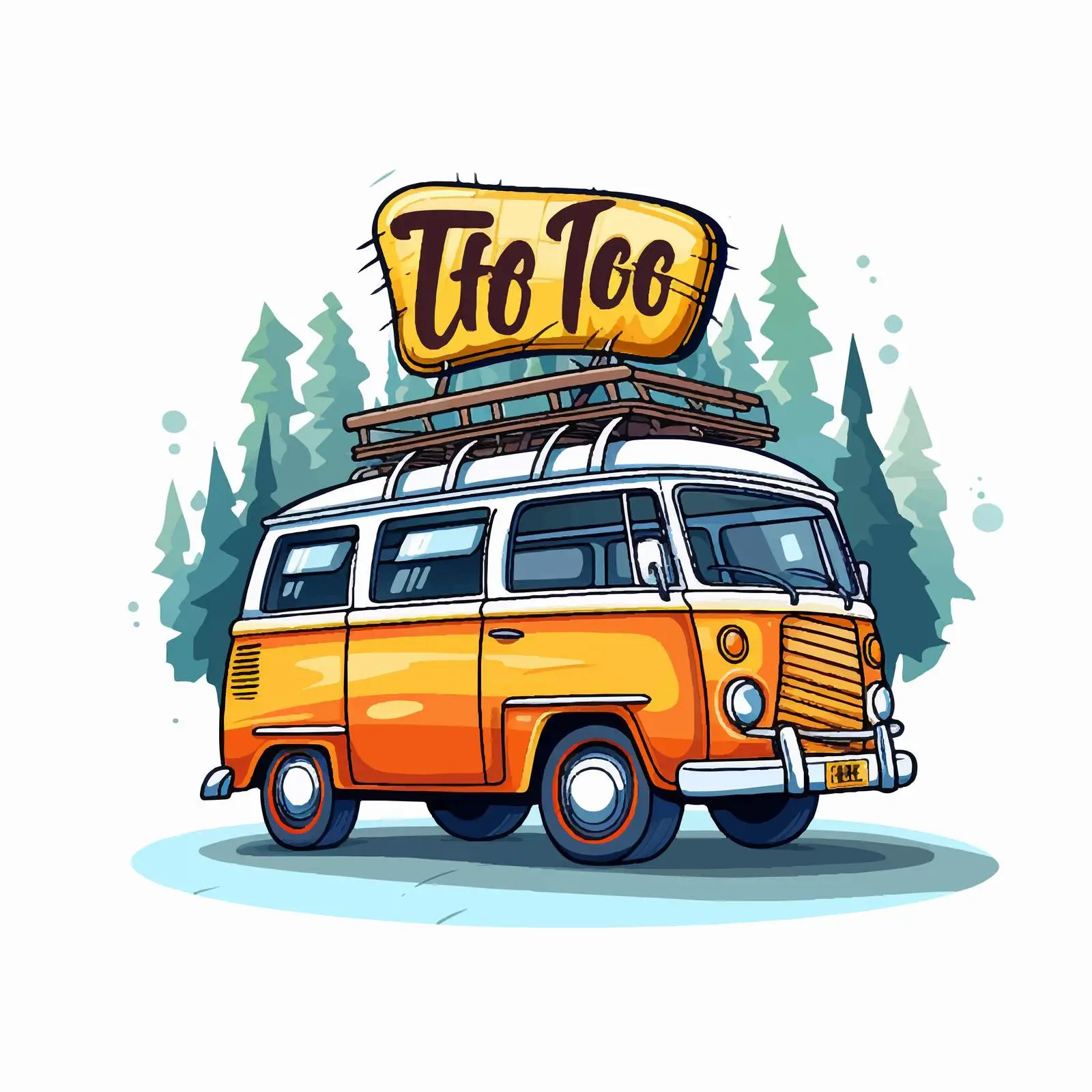 Road Trip Text Icon on White Background – free road map image from Dotvec