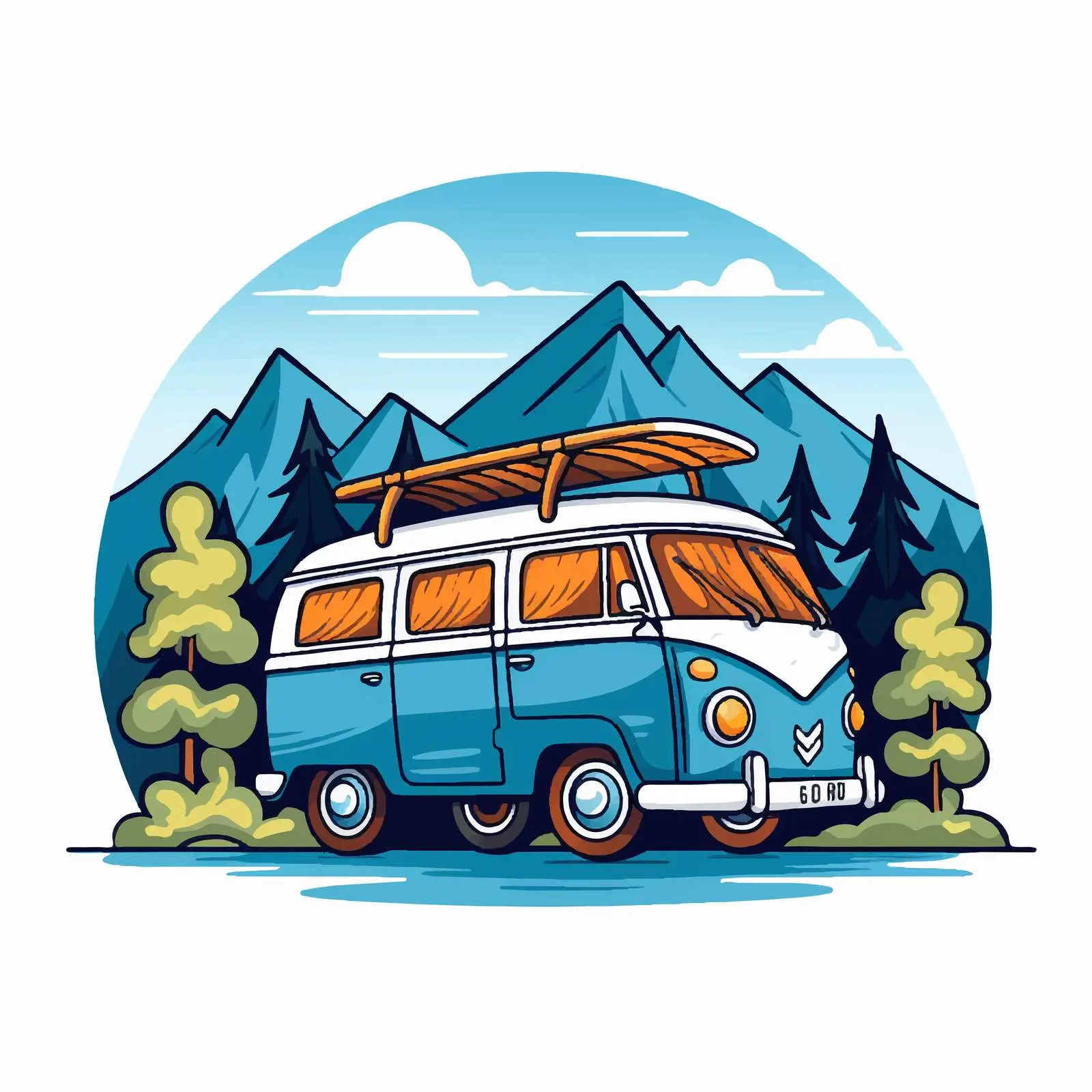 Road Trip Adventure Text Icon Illustration – free road map image from Dotvec