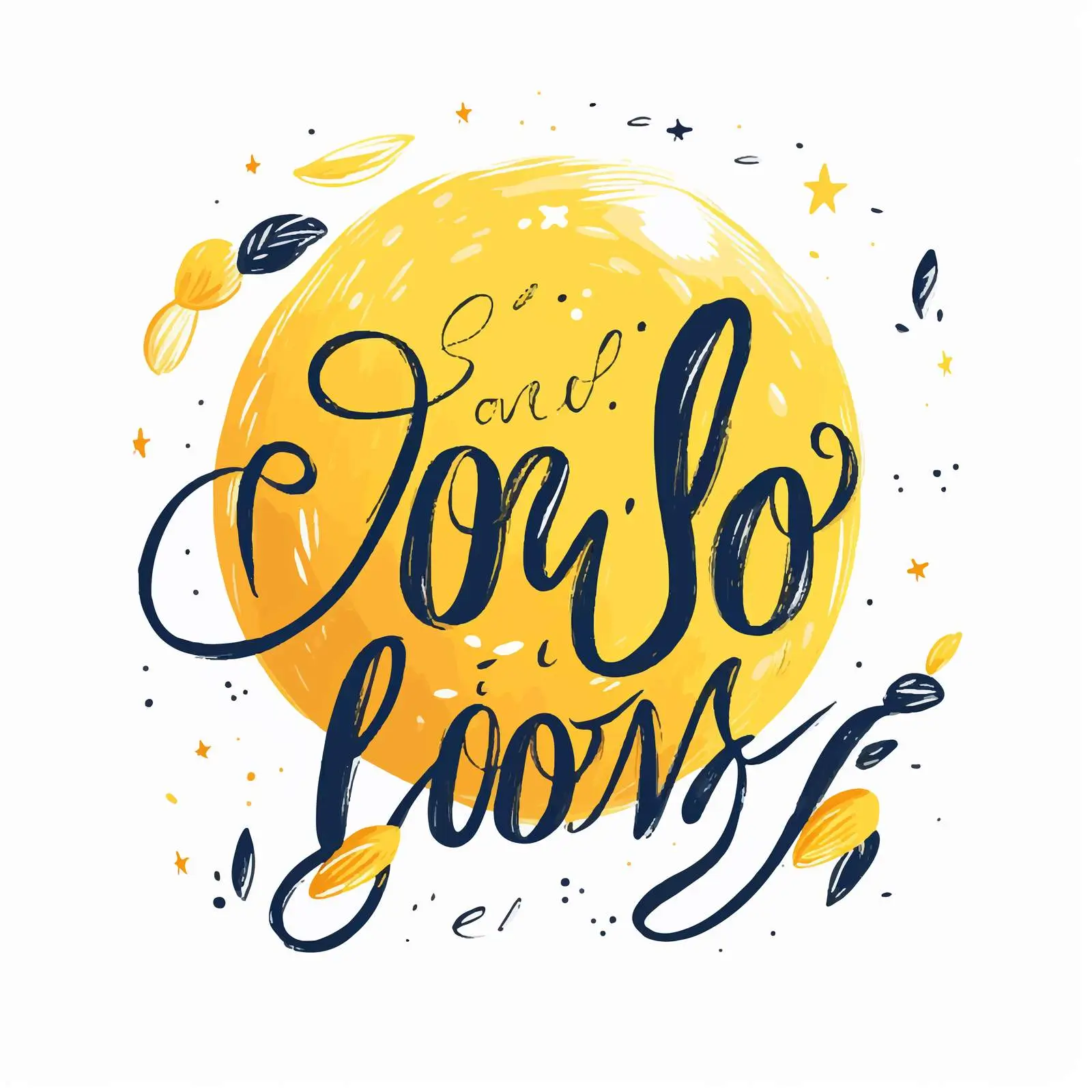 Colorful Handwritten Lettering: Let's Go to the Moon — free download from Dotvec