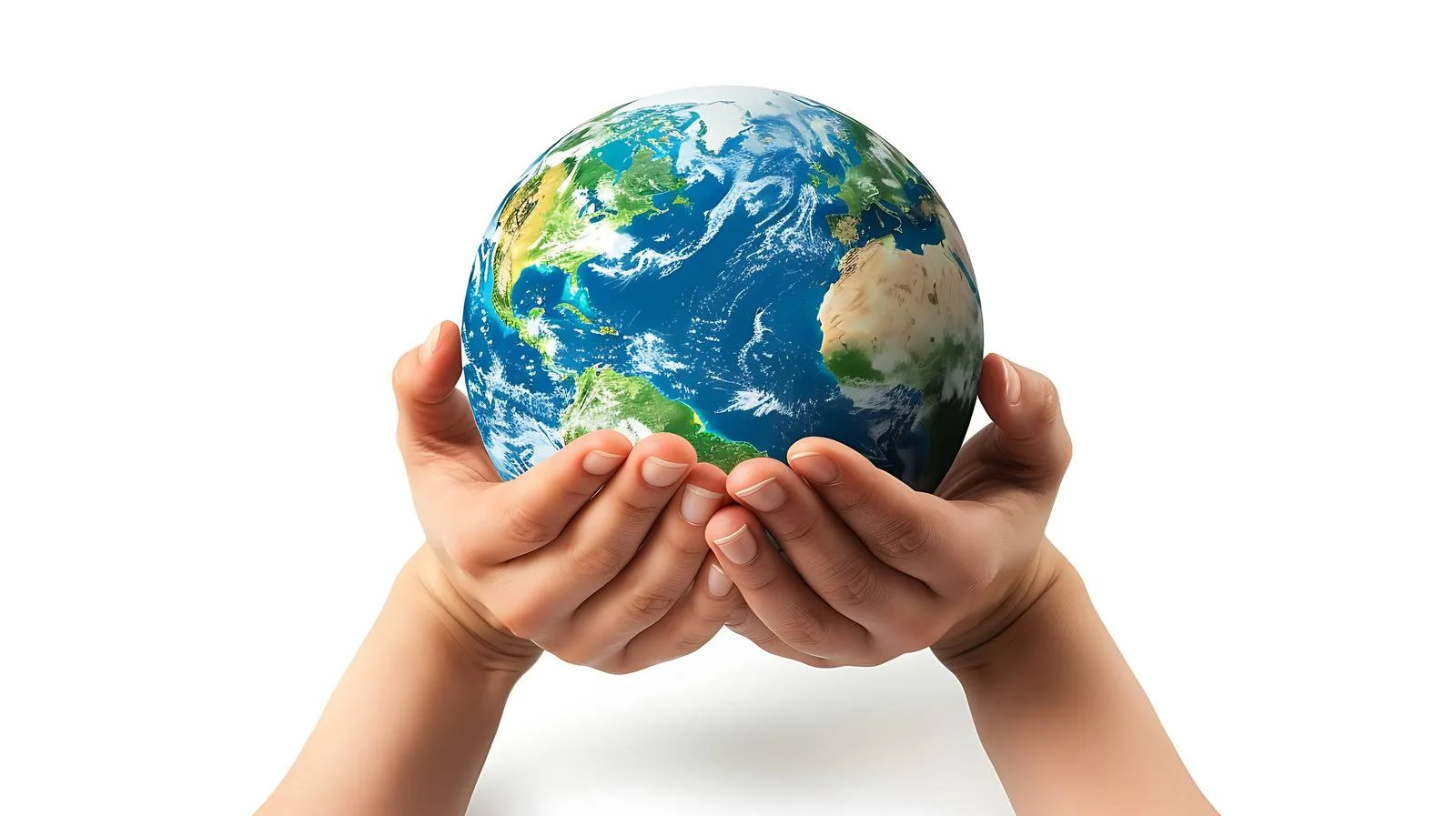 Unity in protecting the Earth, white backdrop — free download from Dotvec