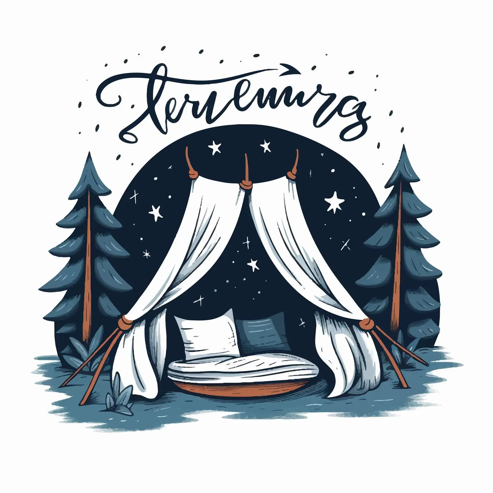 Sleep Under The Stars Motivational Slogan – free escapism image from Dotvec