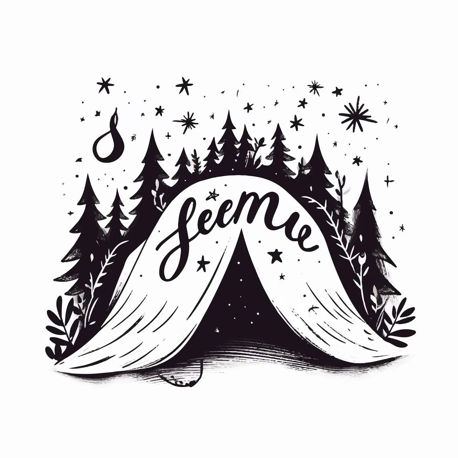 Sleep Under the Stars Motivational Slogan — free download from Dotvec