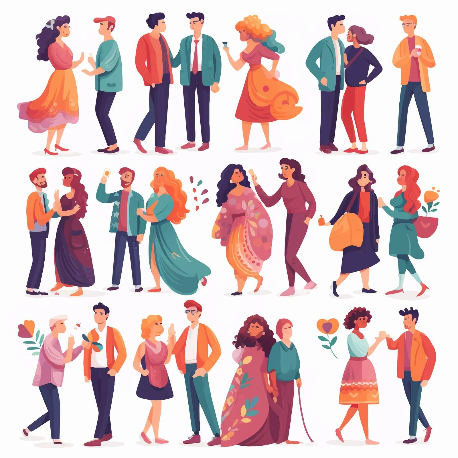 LGBTQ Couples Vector Illustration — free download from Dotvec