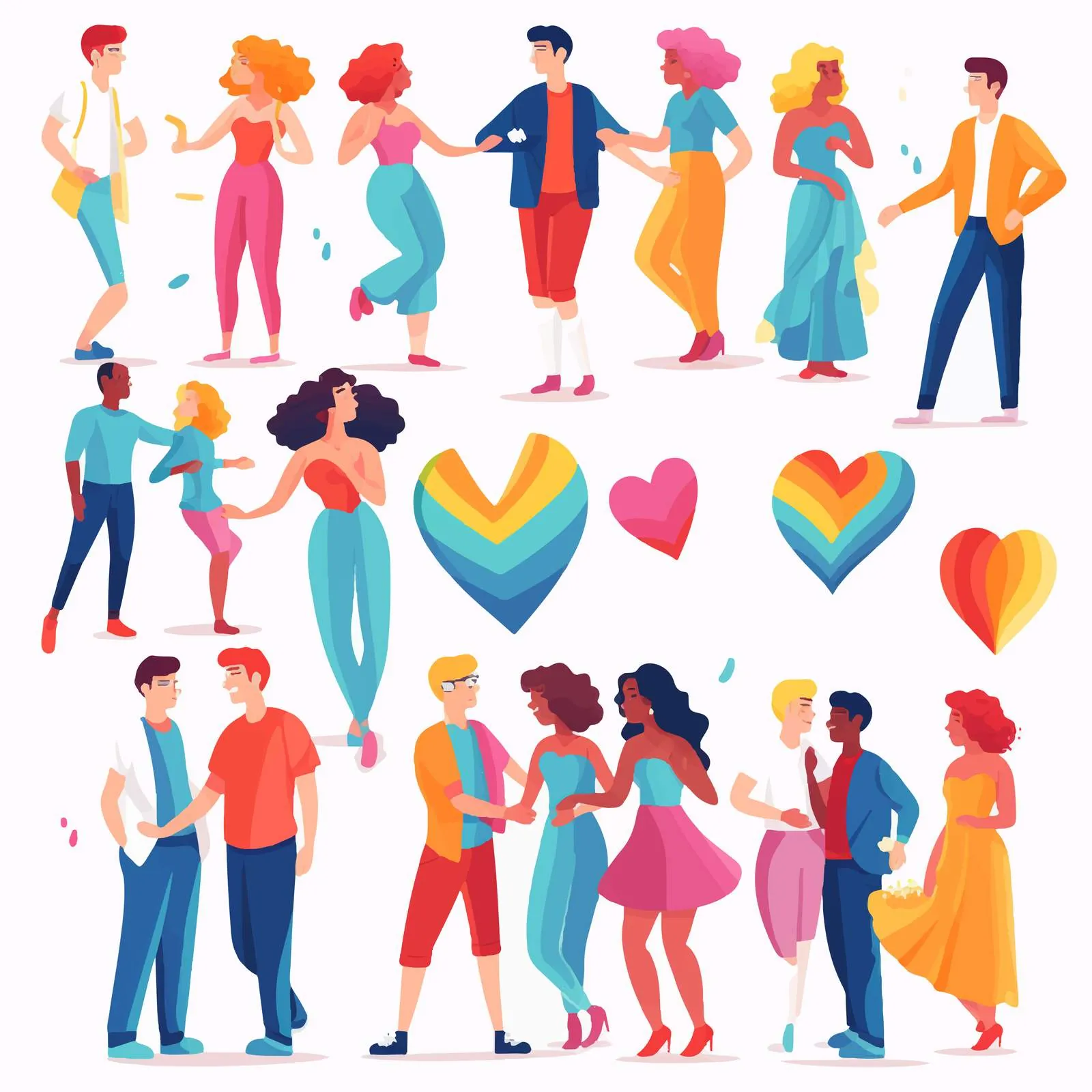 LGBT Couples Illustration - Men in Love — free download from Dotvec
