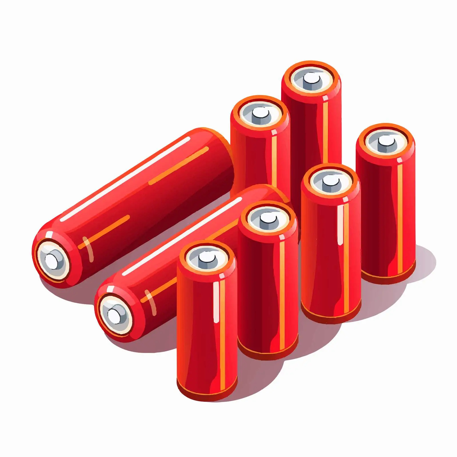Large 1.2 AA Li-ion Rechargeable Battery Vector – free battery image from Dotvec