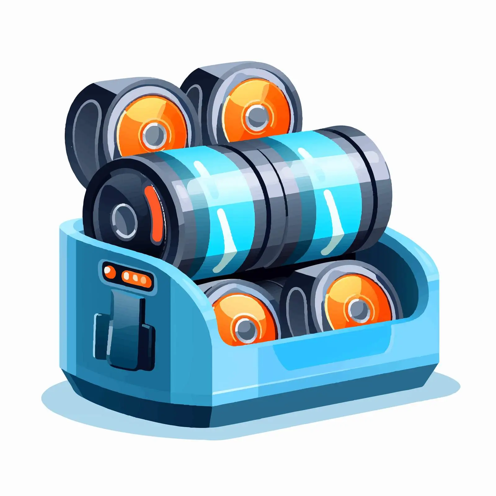 Li-ion Cylinder Accumulators in Charger Holder – free battery image from Dotvec