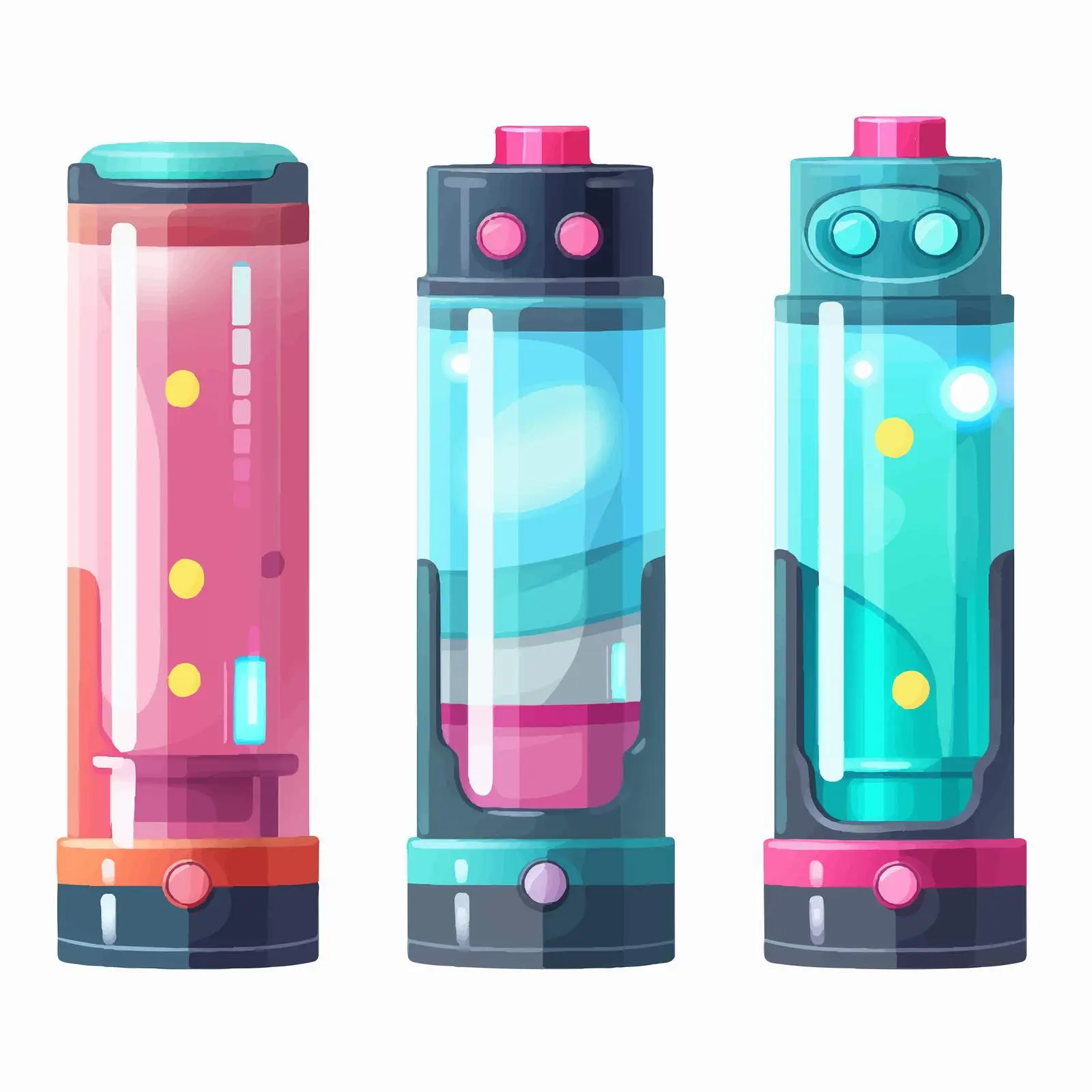 Li-ion Cylinder Accumulators in Charger Holder Case — free download from Dotvec