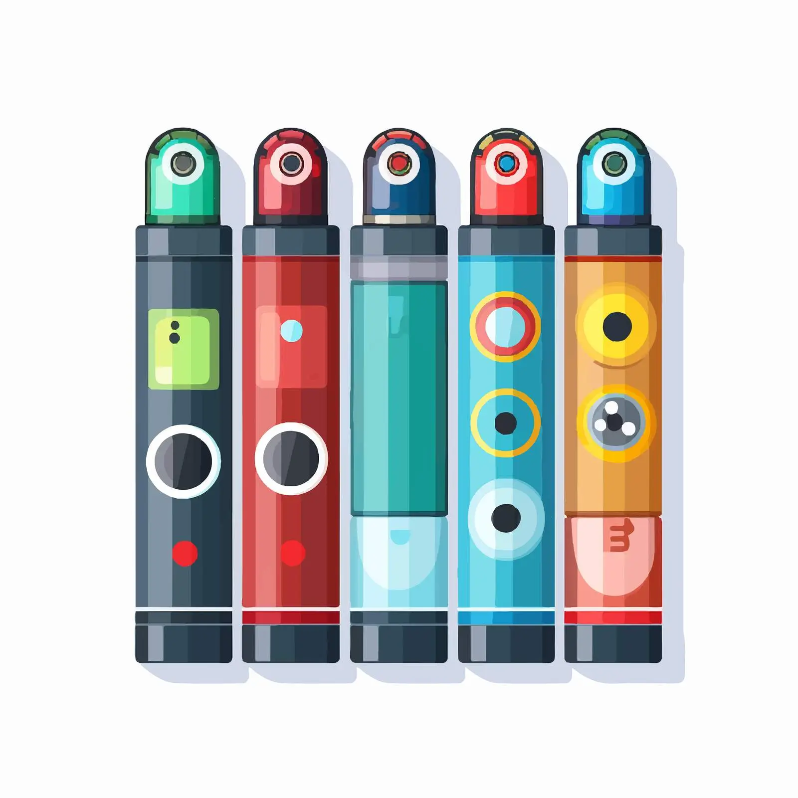 Li-ion Cylinder Accumulators in Charger Holder — free download from Dotvec