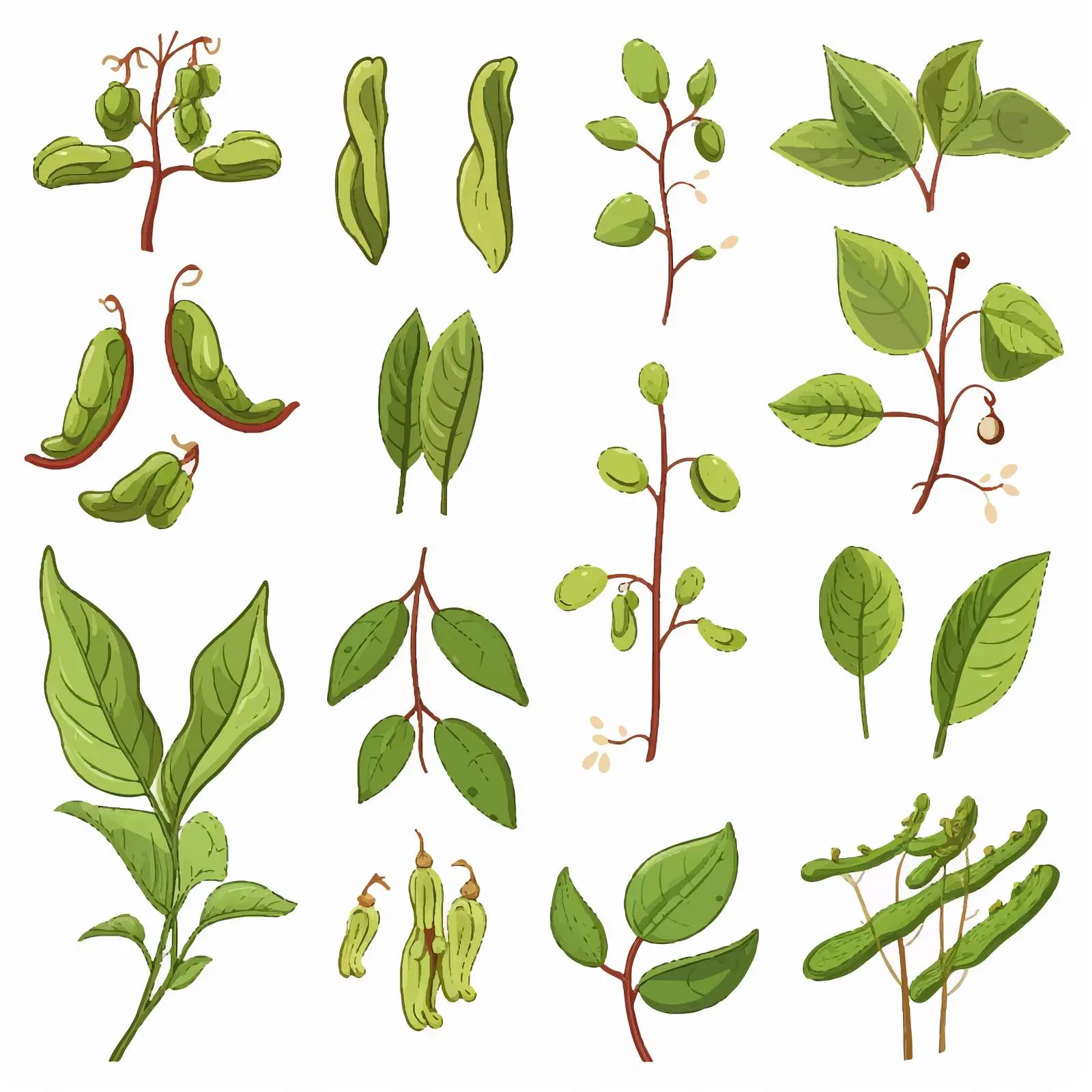 Bean Plant Life Cycle Diagram for Education – free plant development image from Dotvec