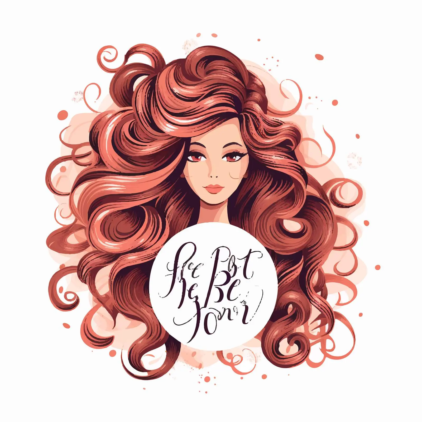 Beautiful Hand Lettering on Hair Inspiration — free download from Dotvec