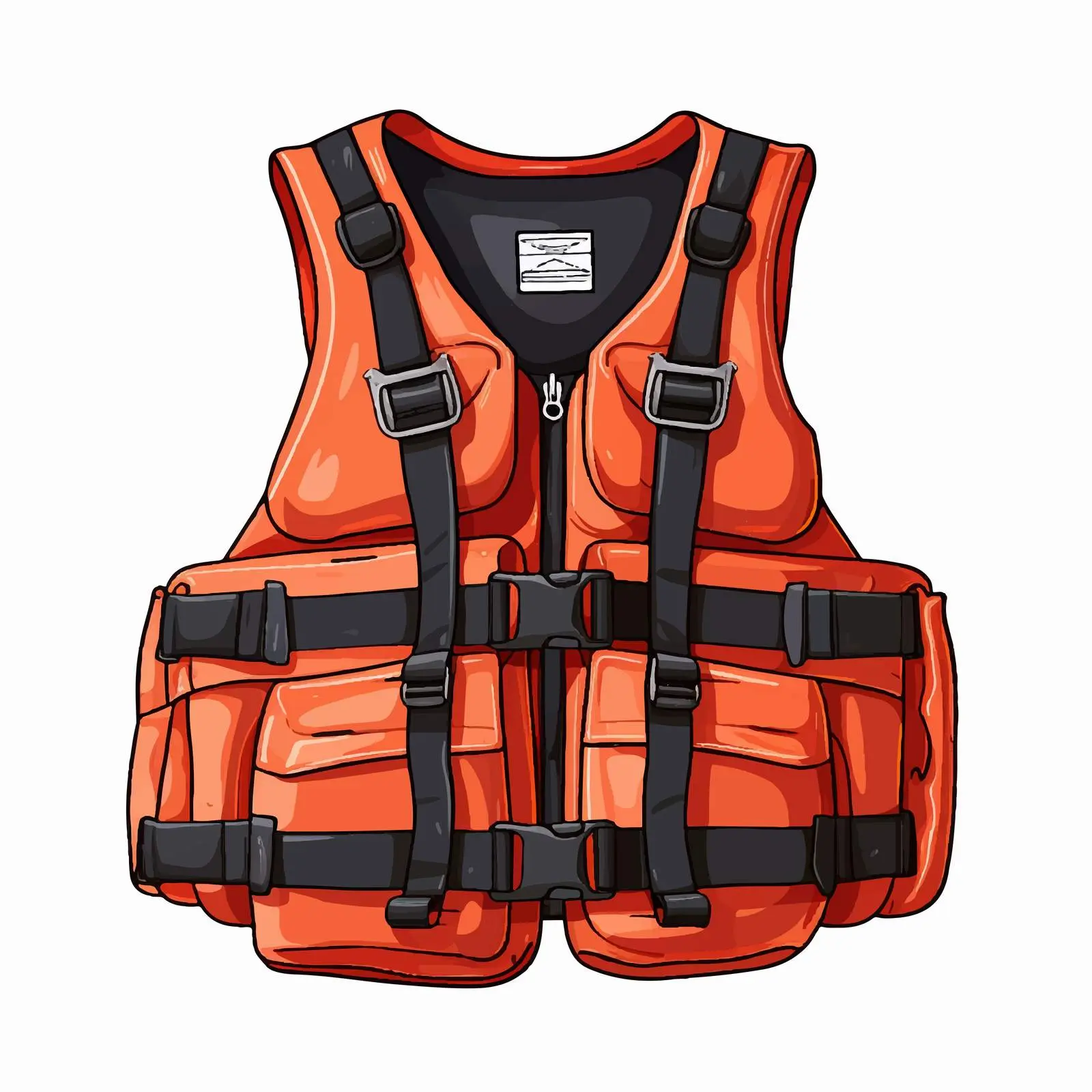 Cartoon Vector Illustration of Life Vest — free download from Dotvec