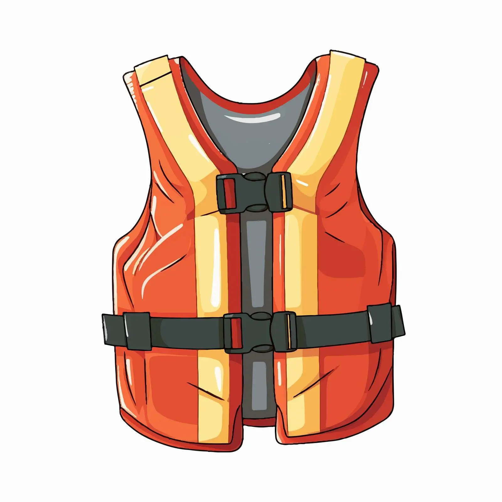 Cartoon Life Vest Vector Illustration – free life vest image from Dotvec