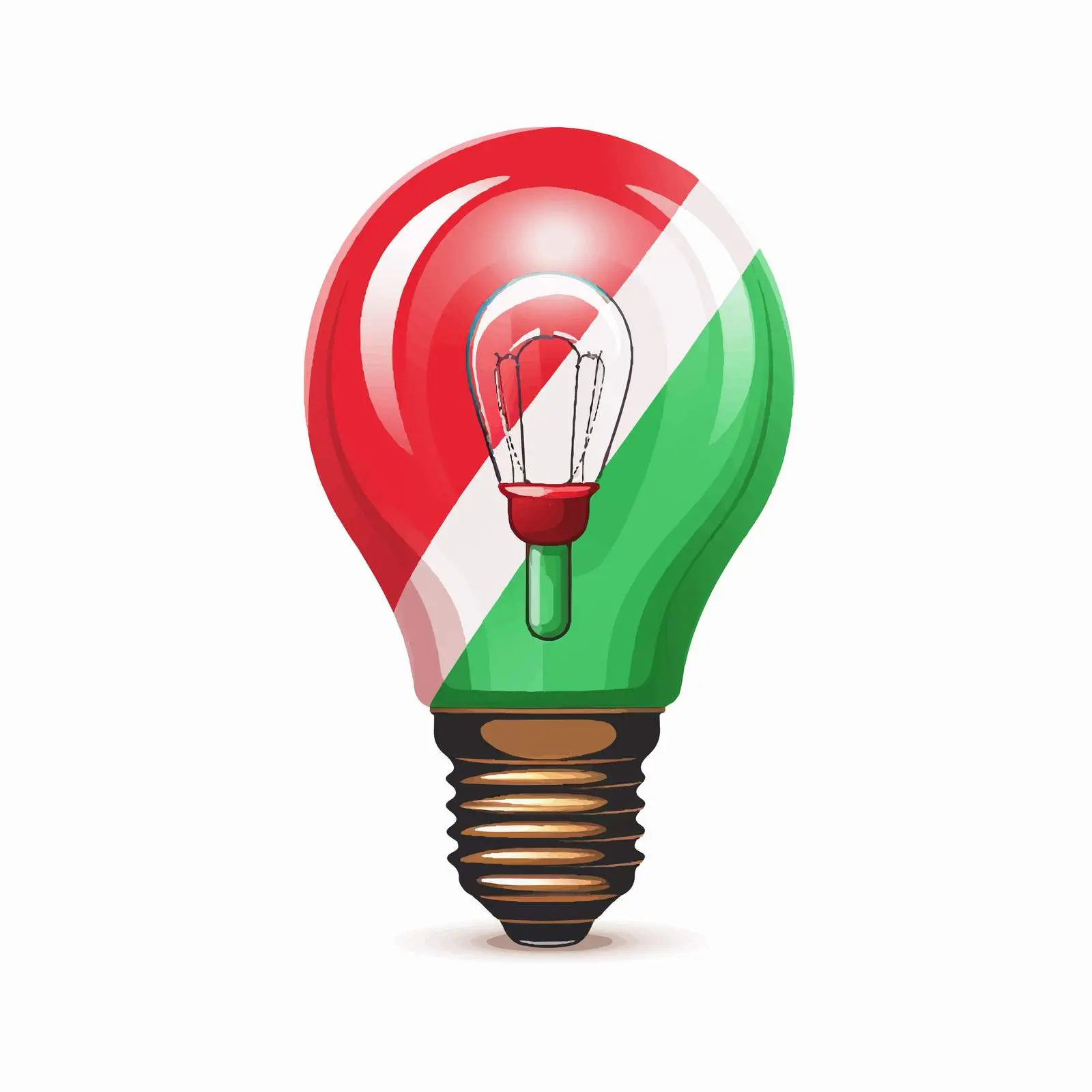 Colorful Light Bulb Inspired by National Flags – free energy production image from Dotvec