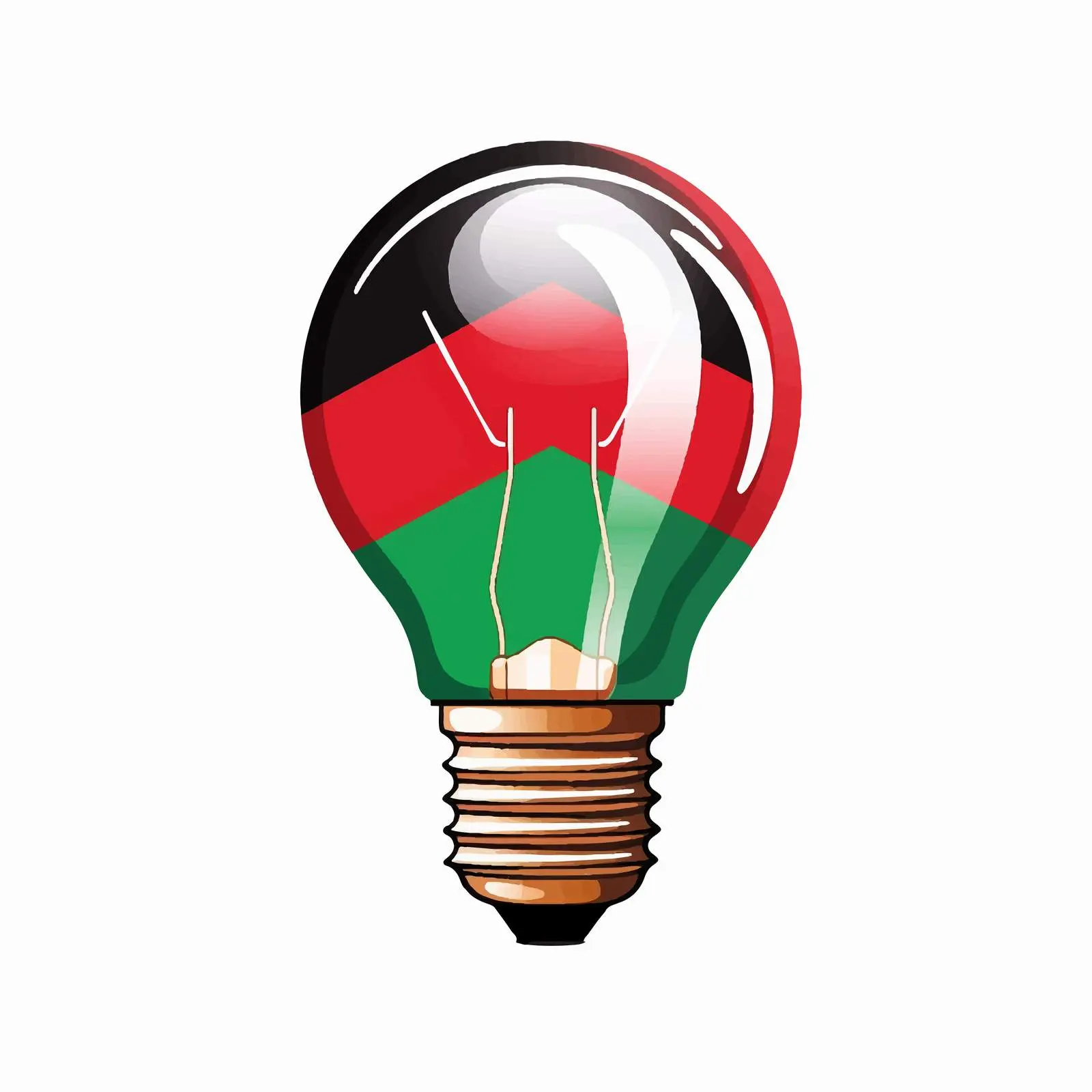 Colorful Light Bulb Representing National Flags – free energy production image from Dotvec