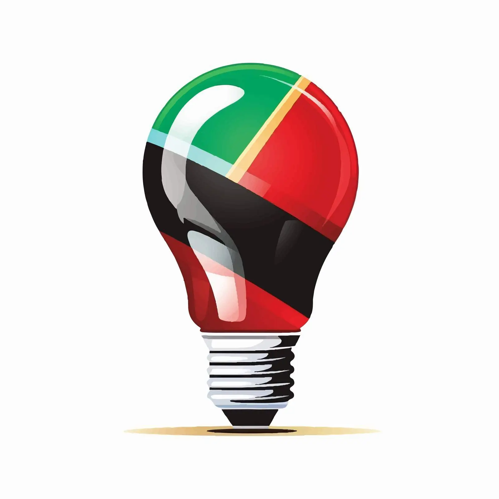 Colorful Light Bulb Representing Energy and National Flags — free download from Dotvec