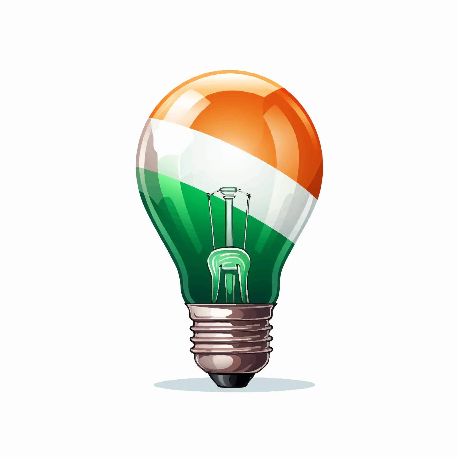 Colorful Light Bulb with National Flag Design — free download from Dotvec