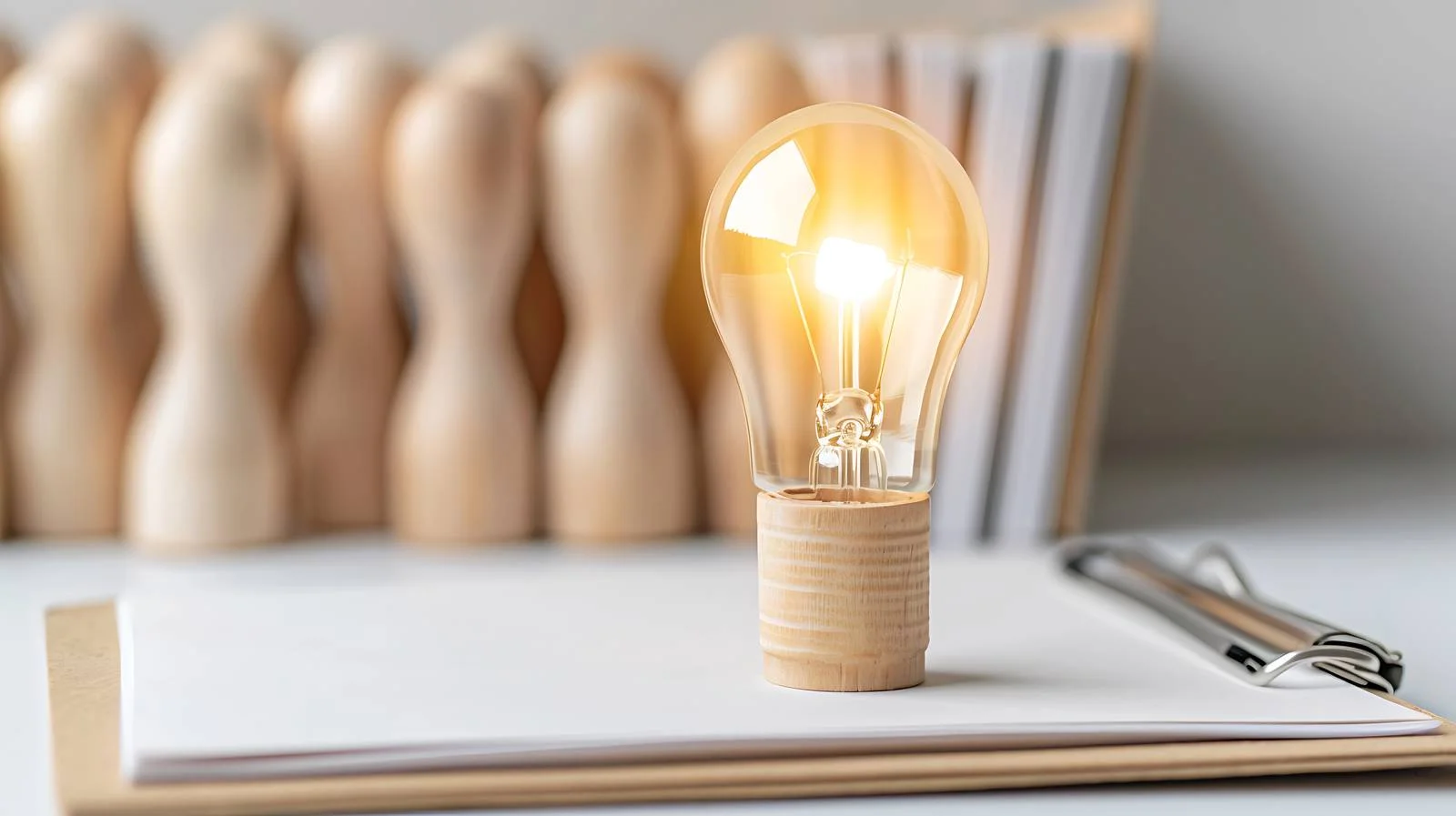 Illumination Concept with Wooden Doll Representation — free download from Dotvec