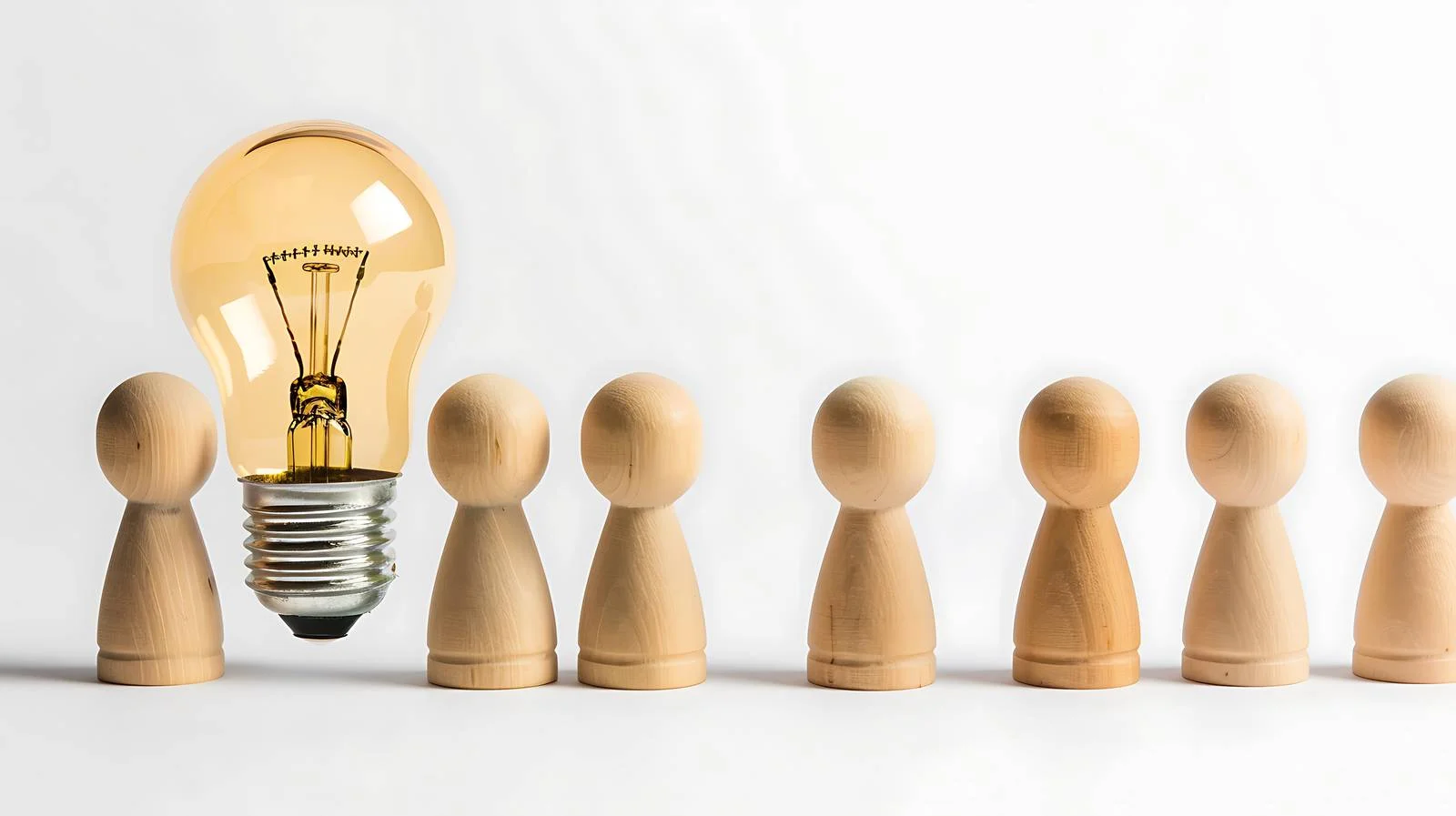 Creative Idea Concept with Wooden Doll — free download from Dotvec