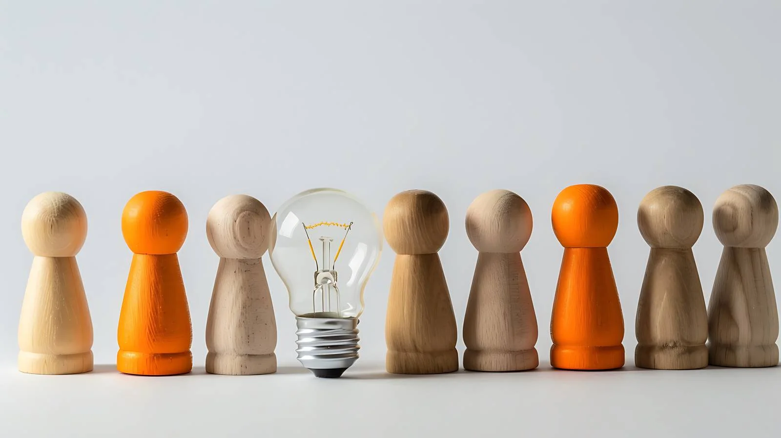 Creative Idea Symbol with Wooden Doll — free download from Dotvec