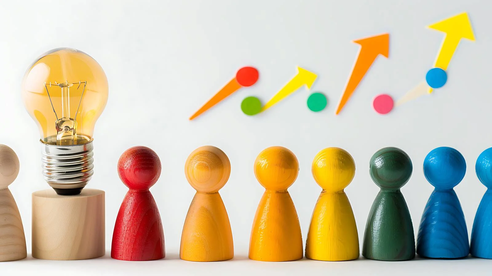 Symbolizing Innovation: Light Bulb and Doll — free download from Dotvec