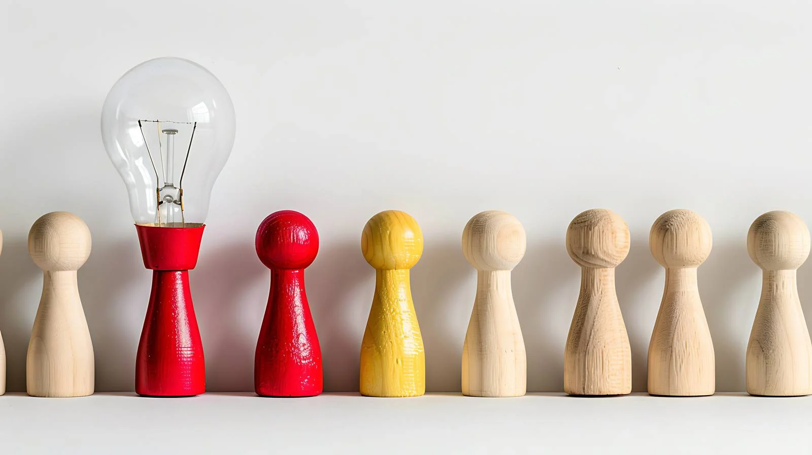 Conceptual Image of Light Bulb and Wooden Doll — free download from Dotvec