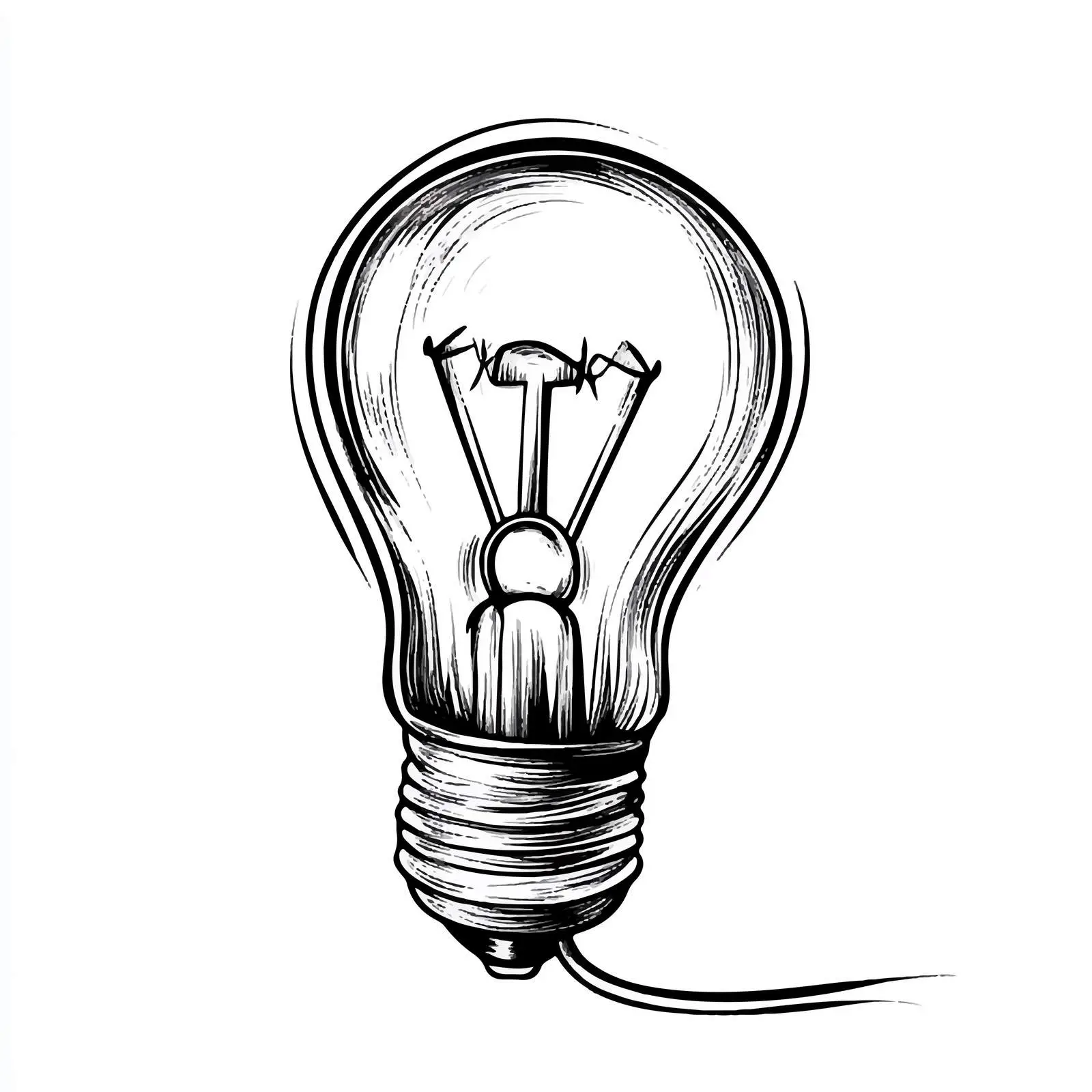 Cartoon Light Bulb with Plug Vector Illustration — free download from Dotvec