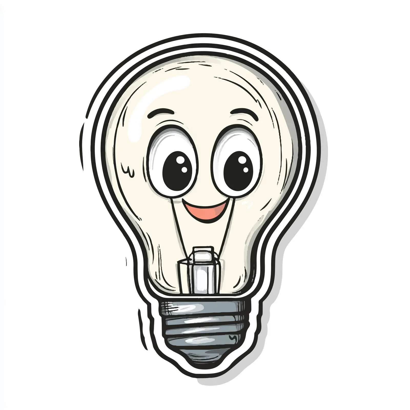 Cartoon Light Bulb with Plug Vector Illustration — free download from Dotvec