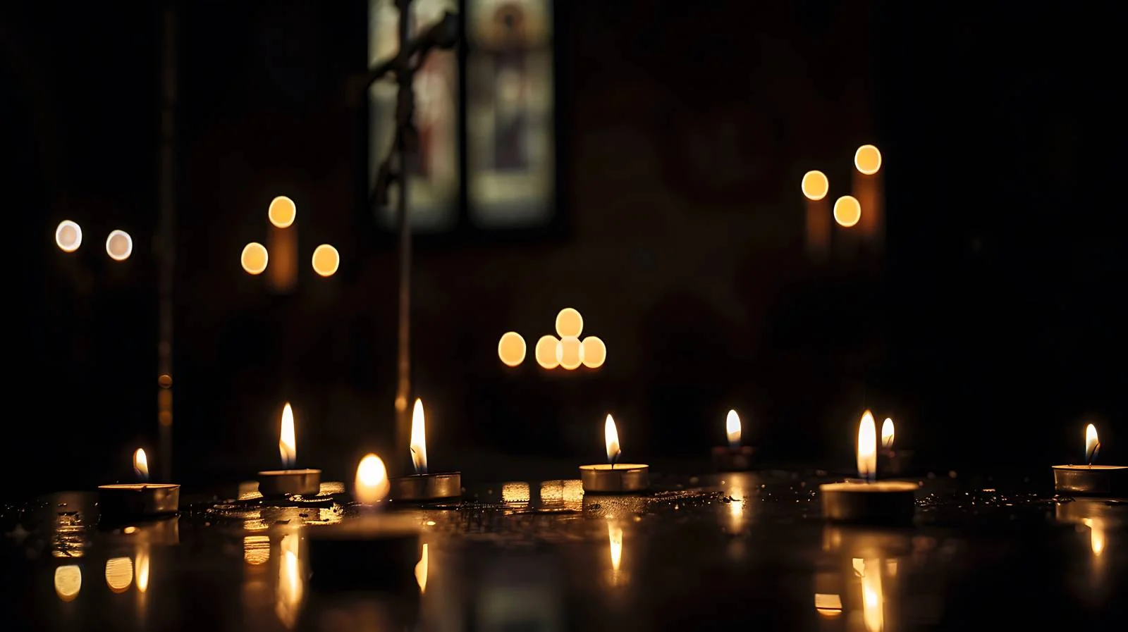 Candlelit Church Interior — free download from Dotvec