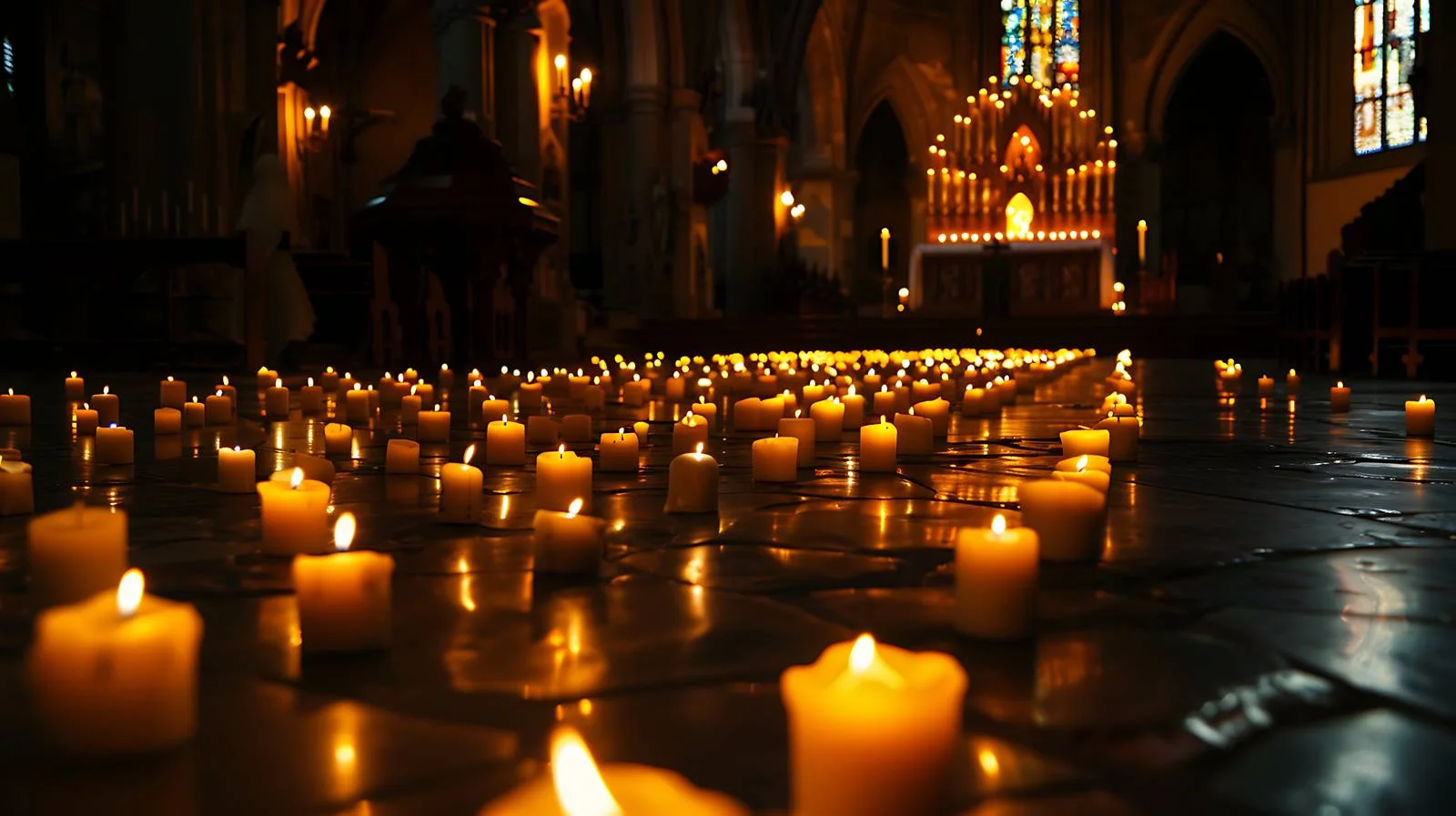 Candlelit church ambiance — free download from Dotvec