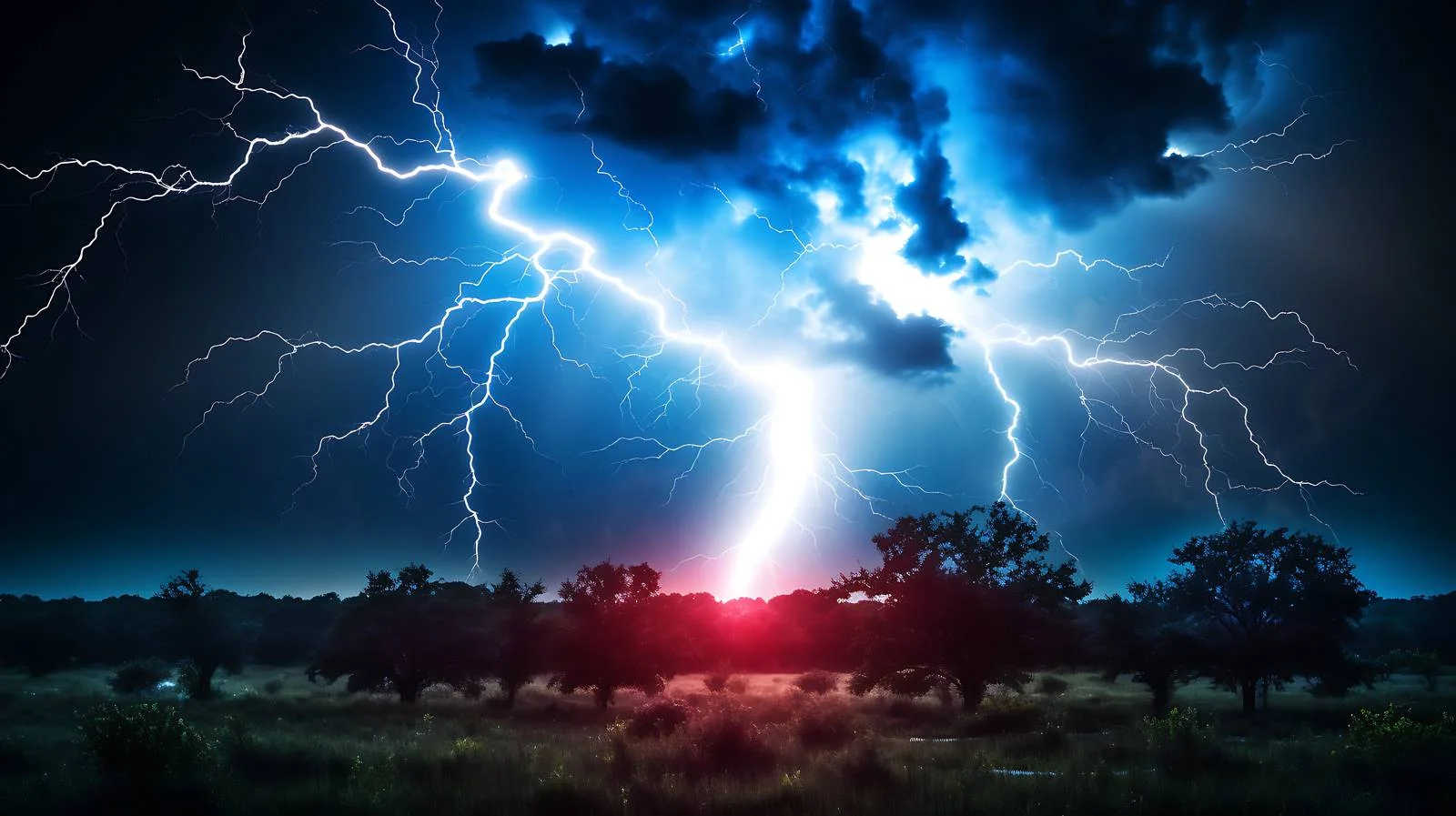 Electric Storm Over Texas Night Sky – free stormy weather image from Dotvec